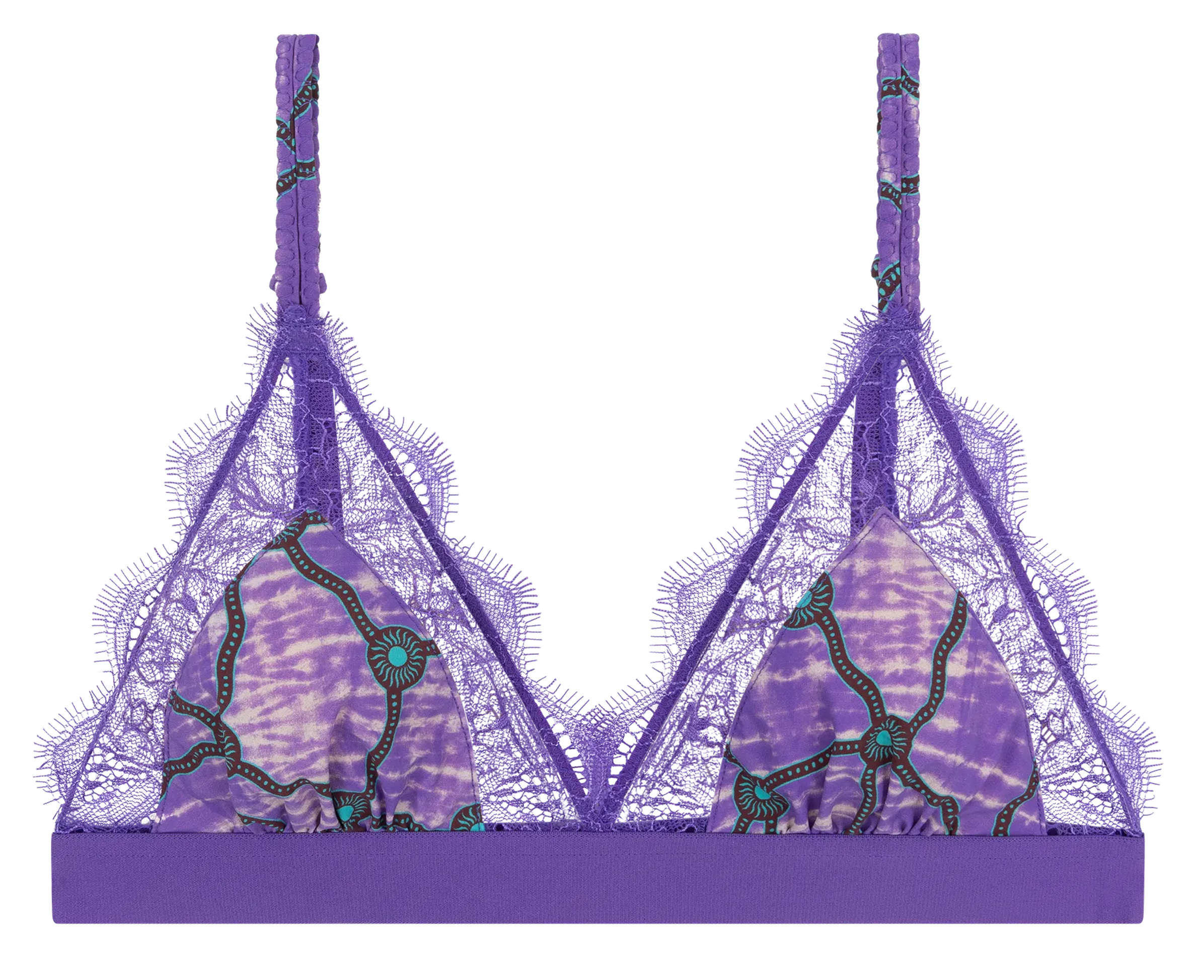 Triangel-BH aus recycelten Mischfasern LOVE STORIES Violett