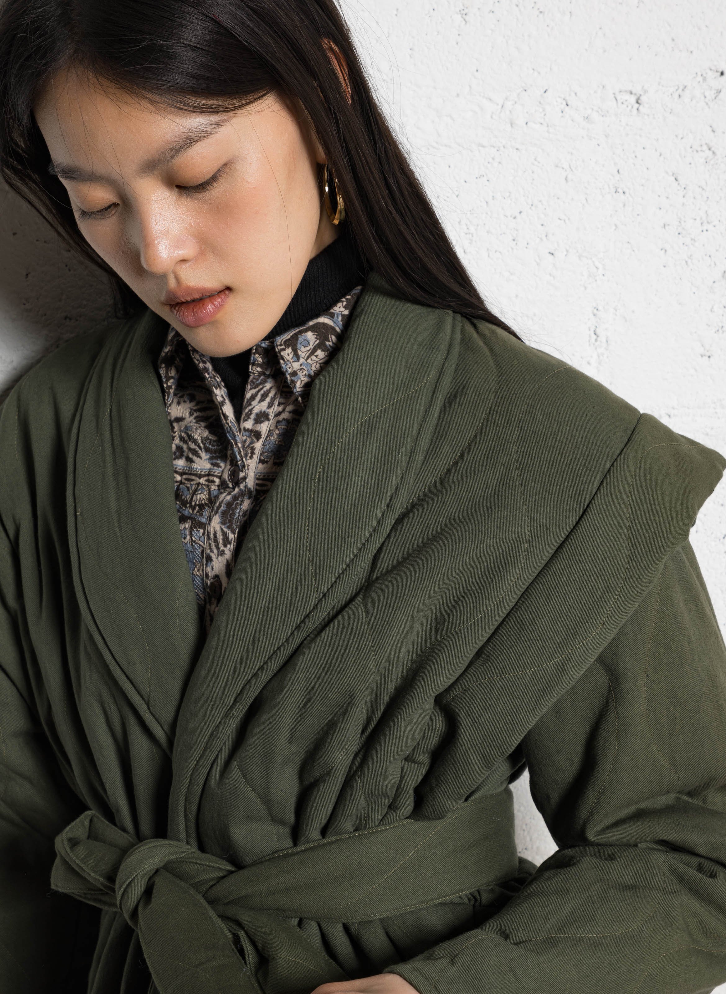 Quilted cotton jacket MAISON HOTEL Khaki