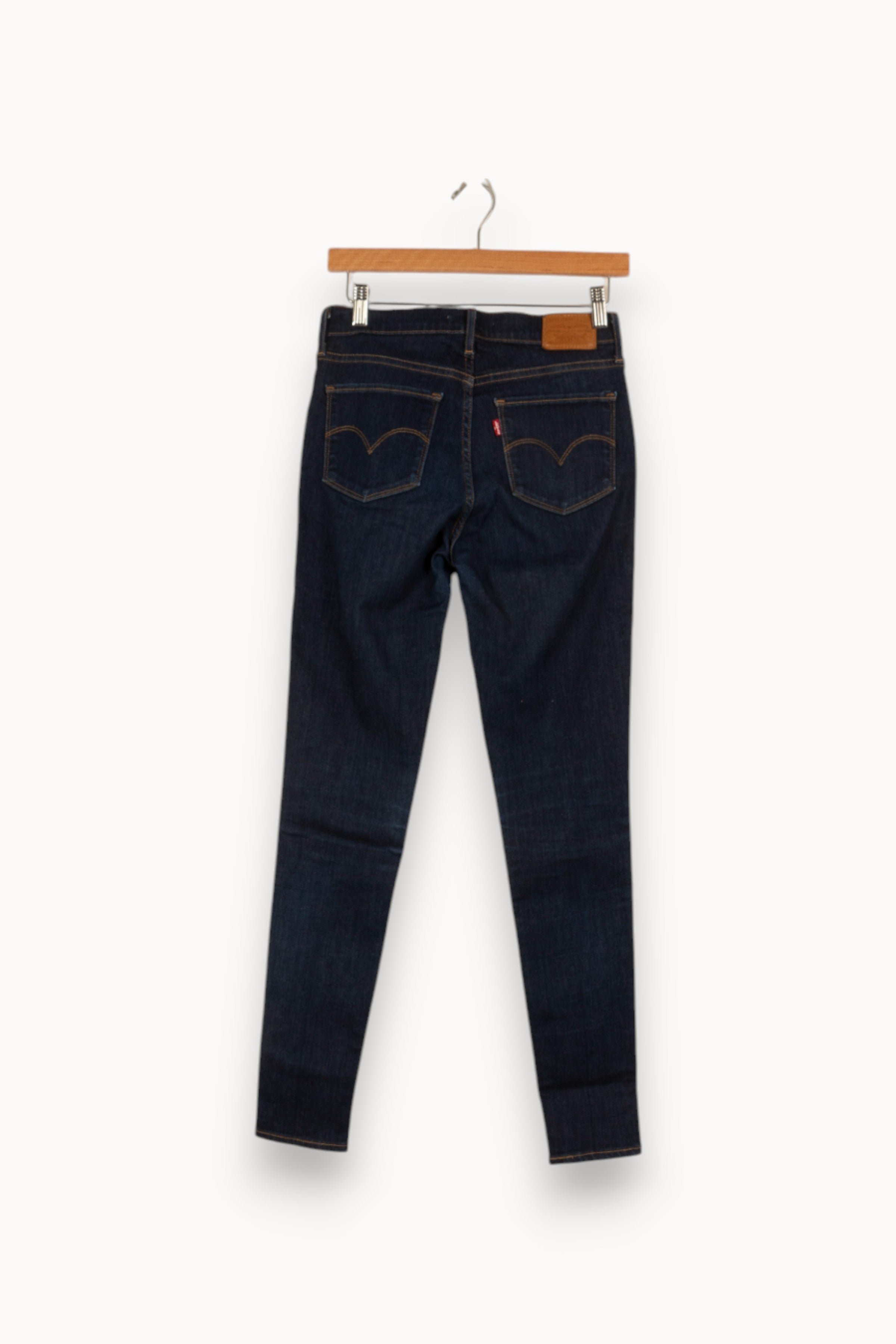 Cropped slim jeans with studs LEVI'S - Seconde main Blue