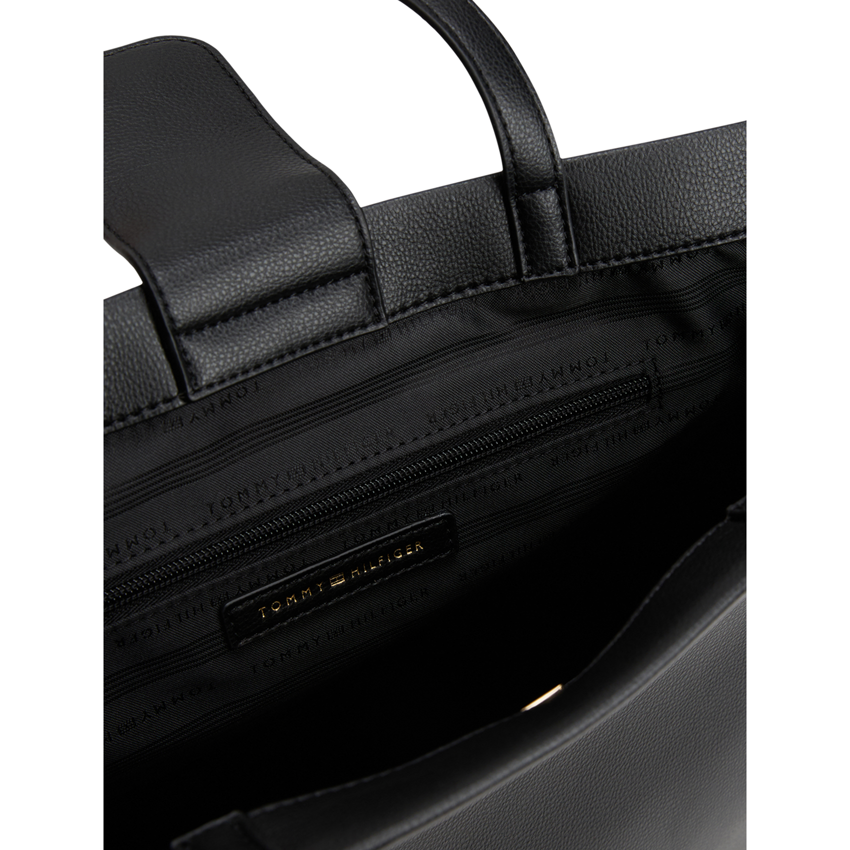 Tote bag made of mixed recycled fibers TOMMY HILFIGER Black