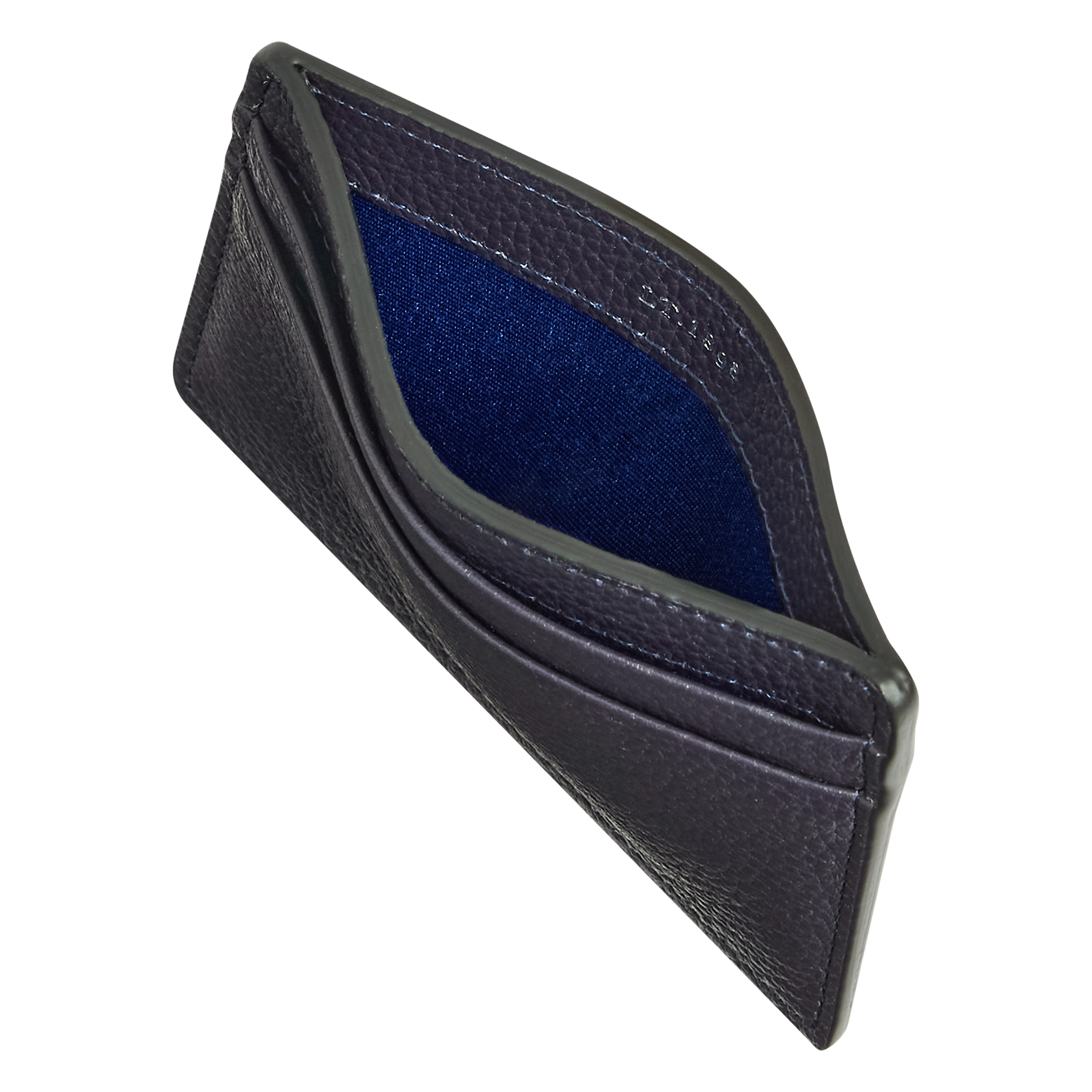 - 100% leather, - 6 cardholder slots, - 1 central compartment, - Size: L10 x H7 cm. LE TANNEUR Blue
