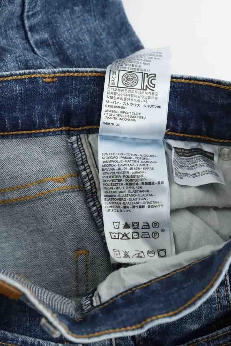 Cotton skinny jeans LEVI'S - Seconde main Blue