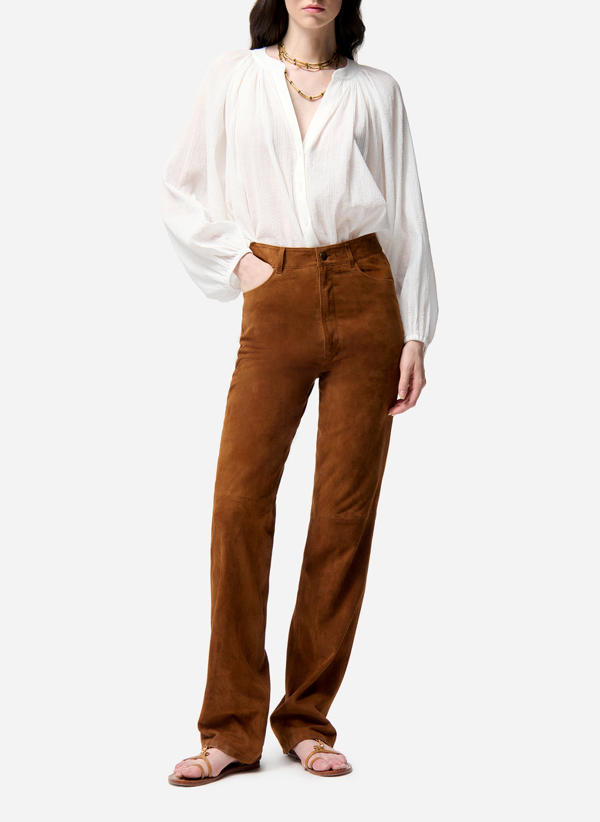 V-neck cotton blouse VANESSA BRUNO White