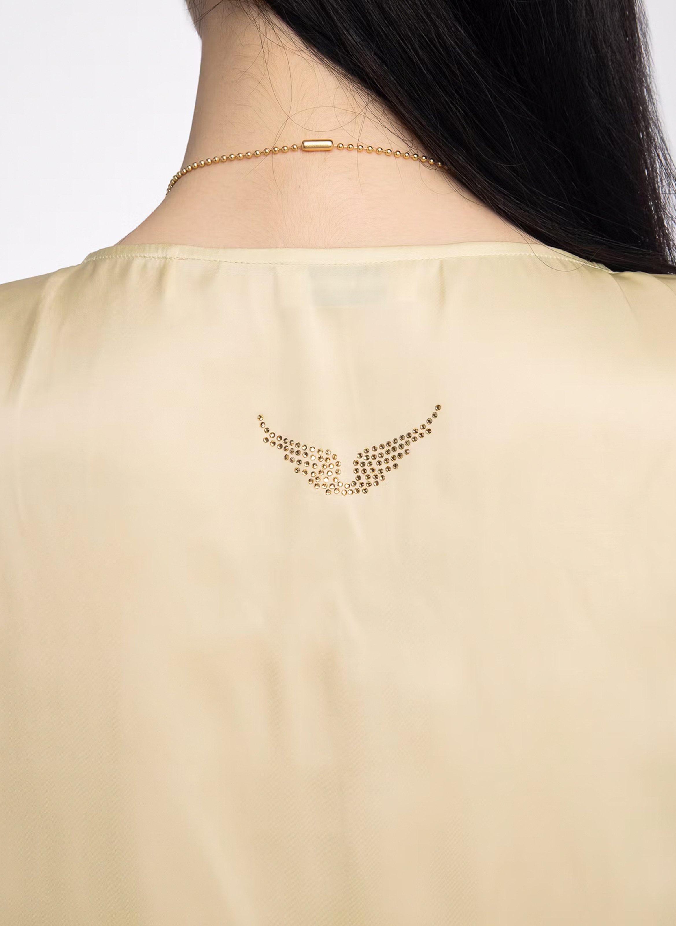 Top droit en satin ZADIG&VOLTAIRE Jaune