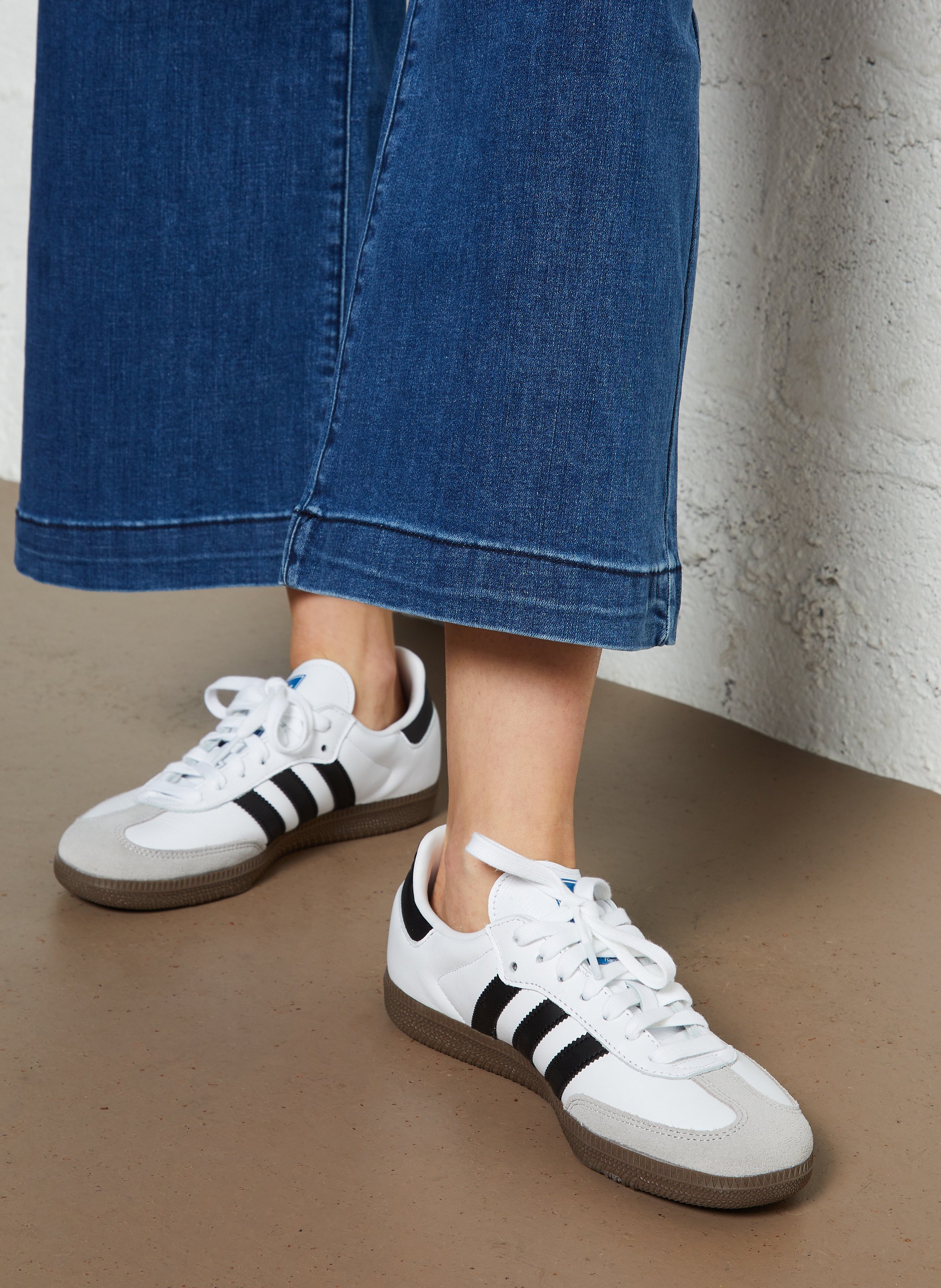 Low-top leather sneakers ADIDAS White