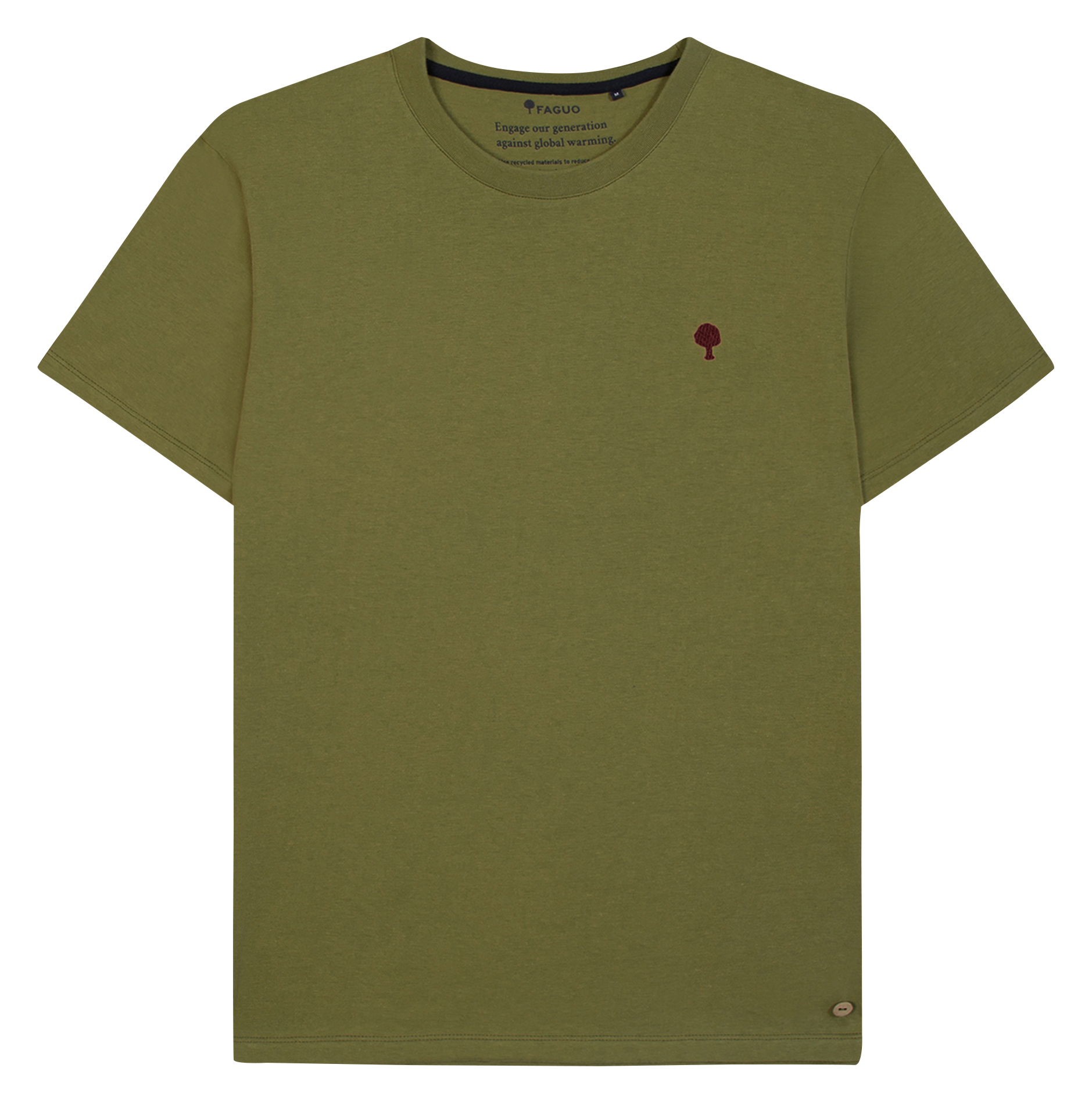 Gerade geschnittenes T-Shirt aus Baumwoll-Mix FAGUO Grun