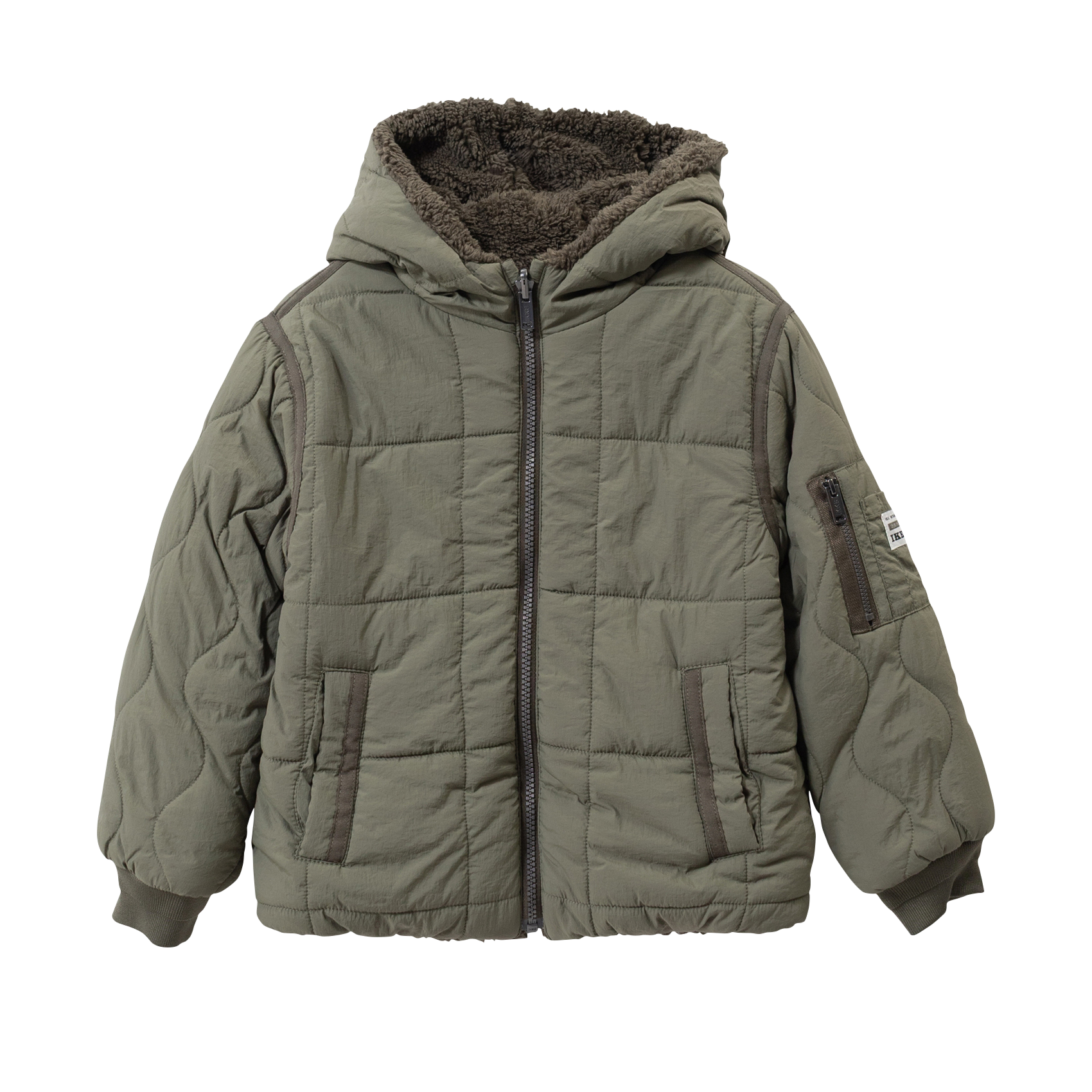 Doudoune réversible col montant IKKS JUNIOR Kaki