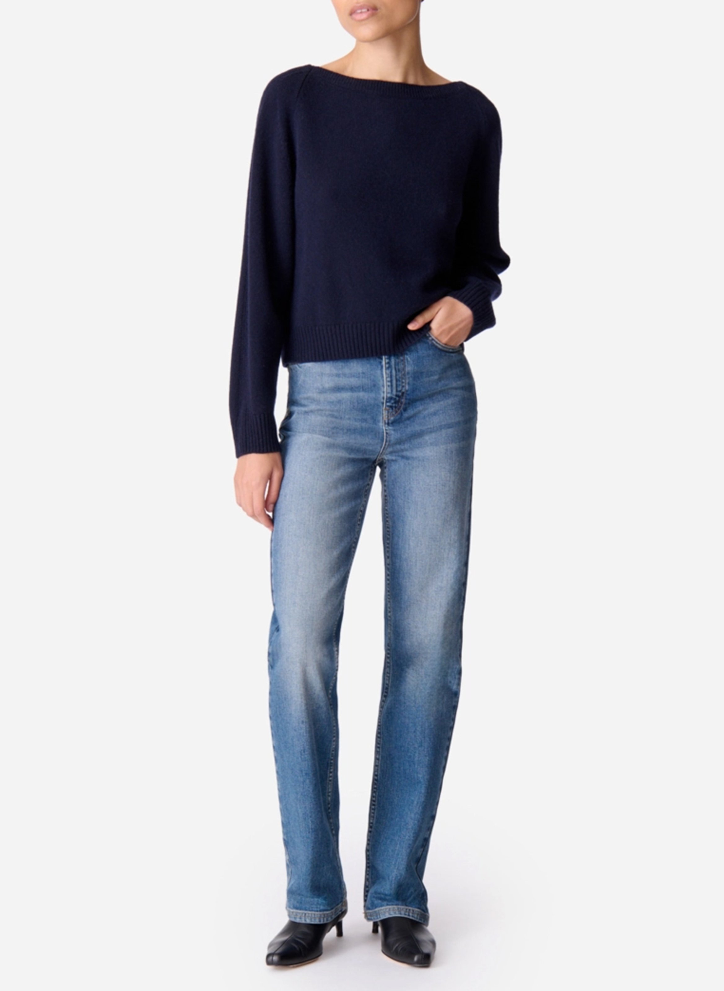 Pull col rond en cachemire VANESSA BRUNO Noir