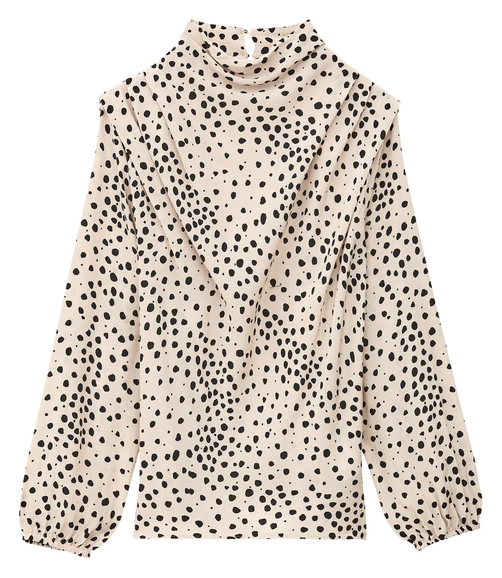 Top col montant à pois BA&SH Beige