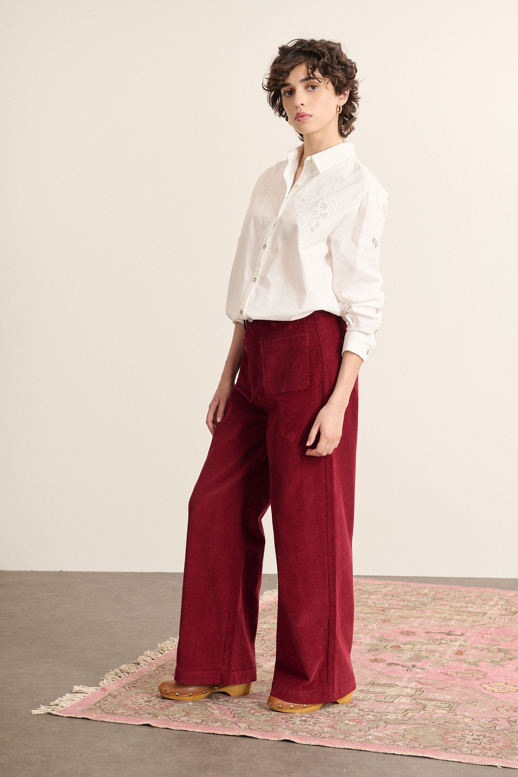 Corduroy carrot pants GARANCE PARIS Red