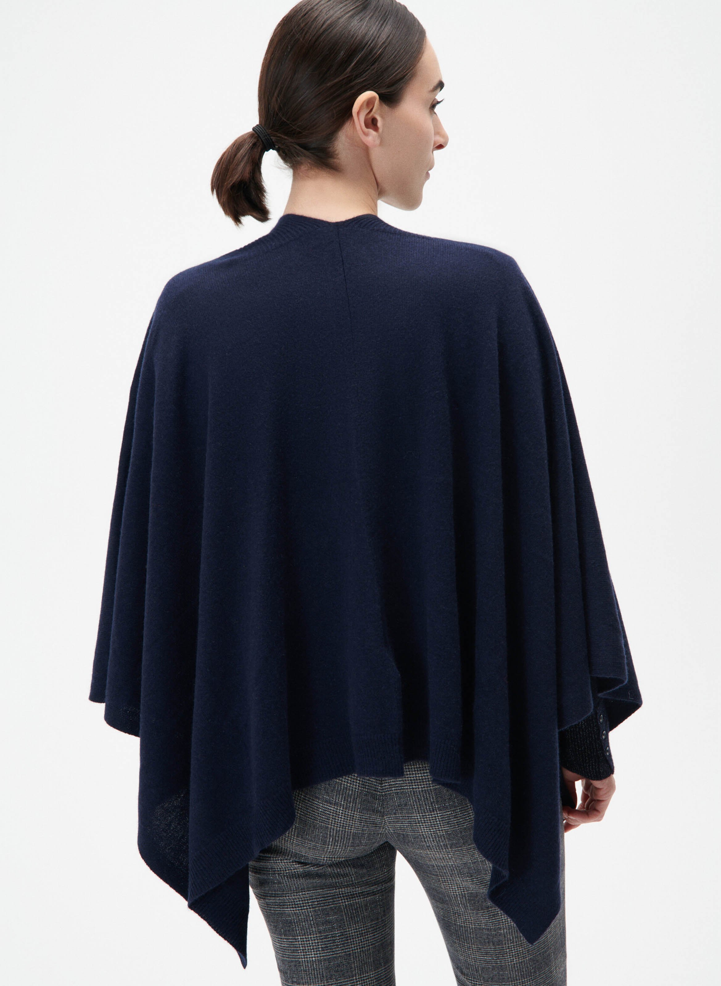 Poncho en cachemire CAROLL Bleu