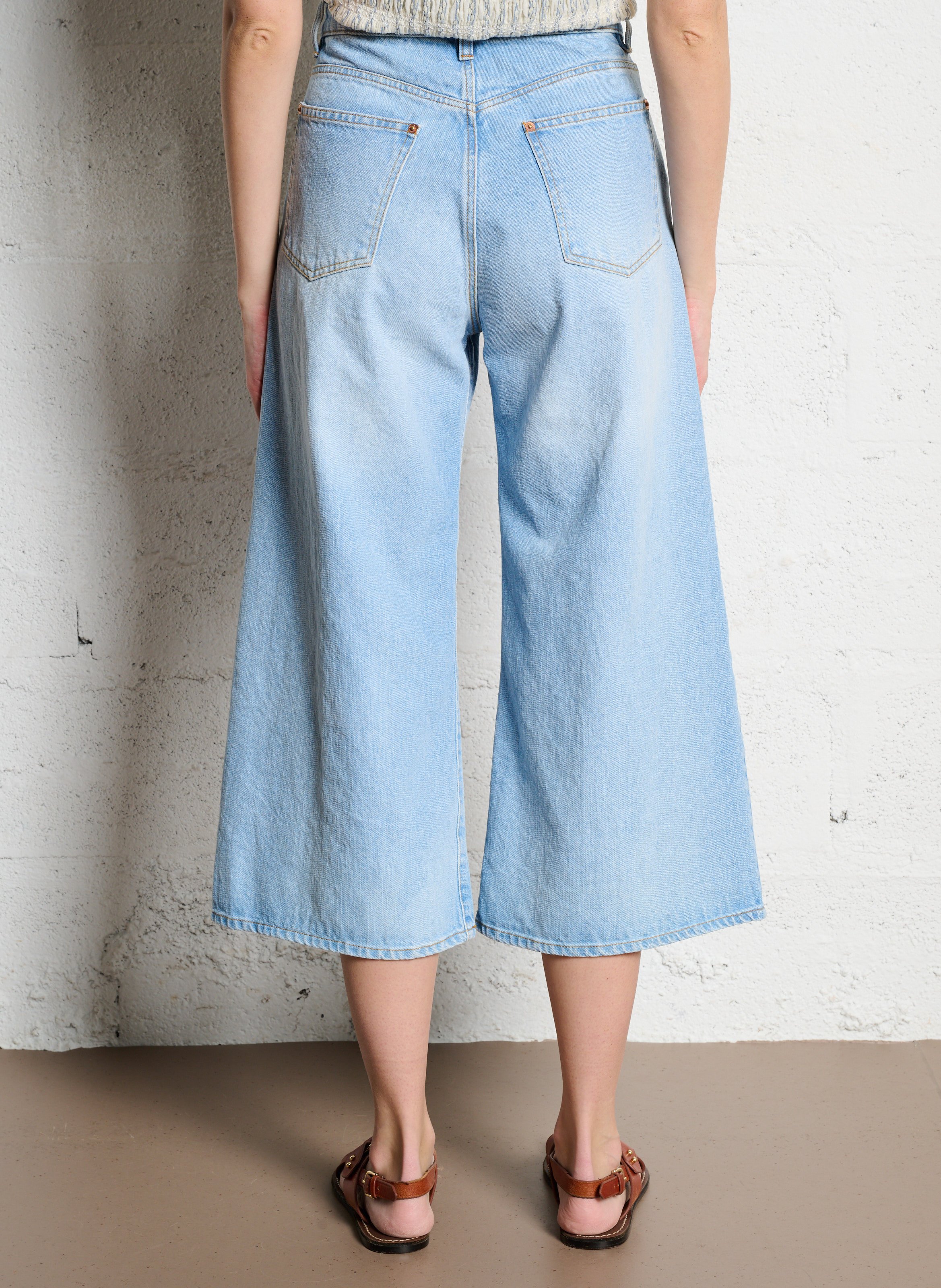 Cotton culottes ACQUAVERDE Blue