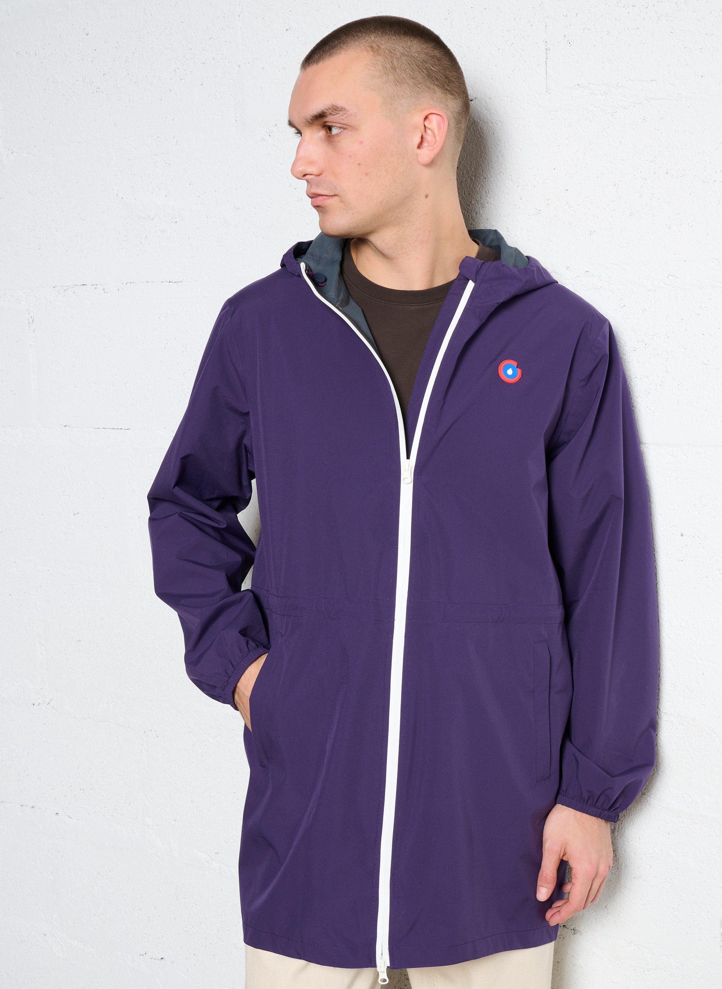 Imperméable long à capuche convertible FLOTTE