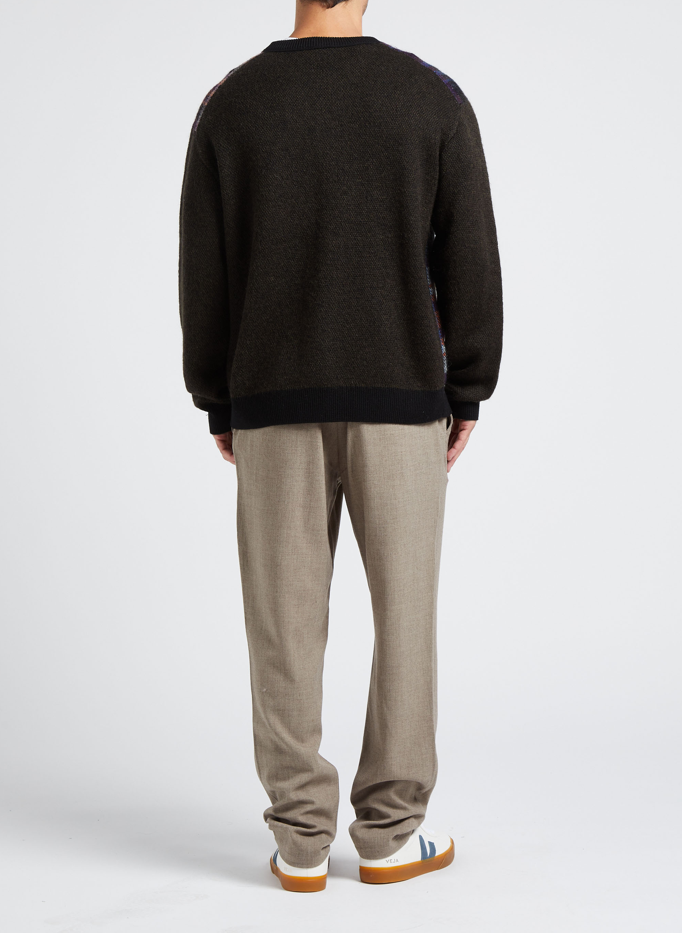 Geruite trui met ronde hals | wolblend PAUL SMITH Zwart