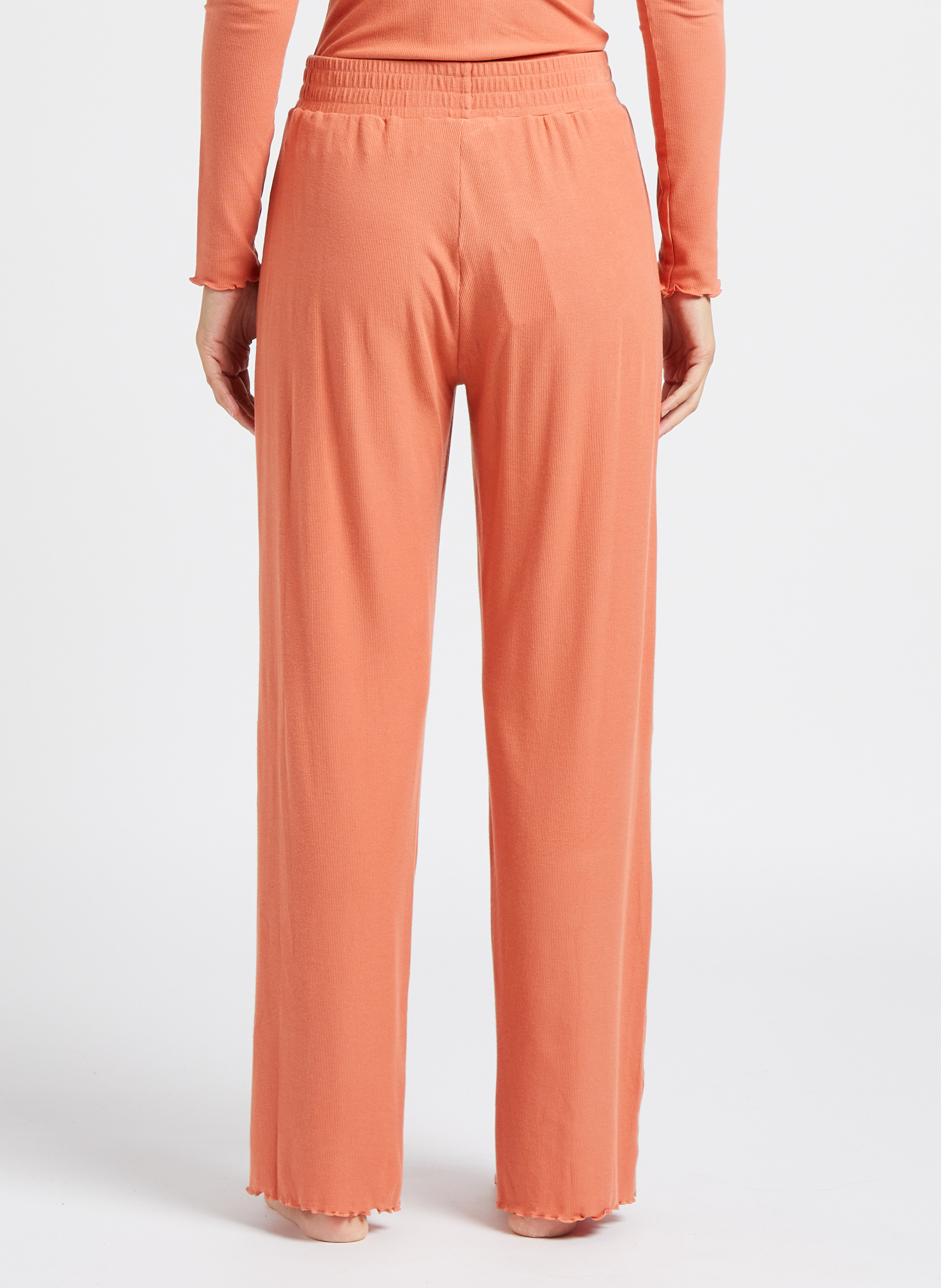 Gerippte Taillenhose LA NOUVELLE Rot