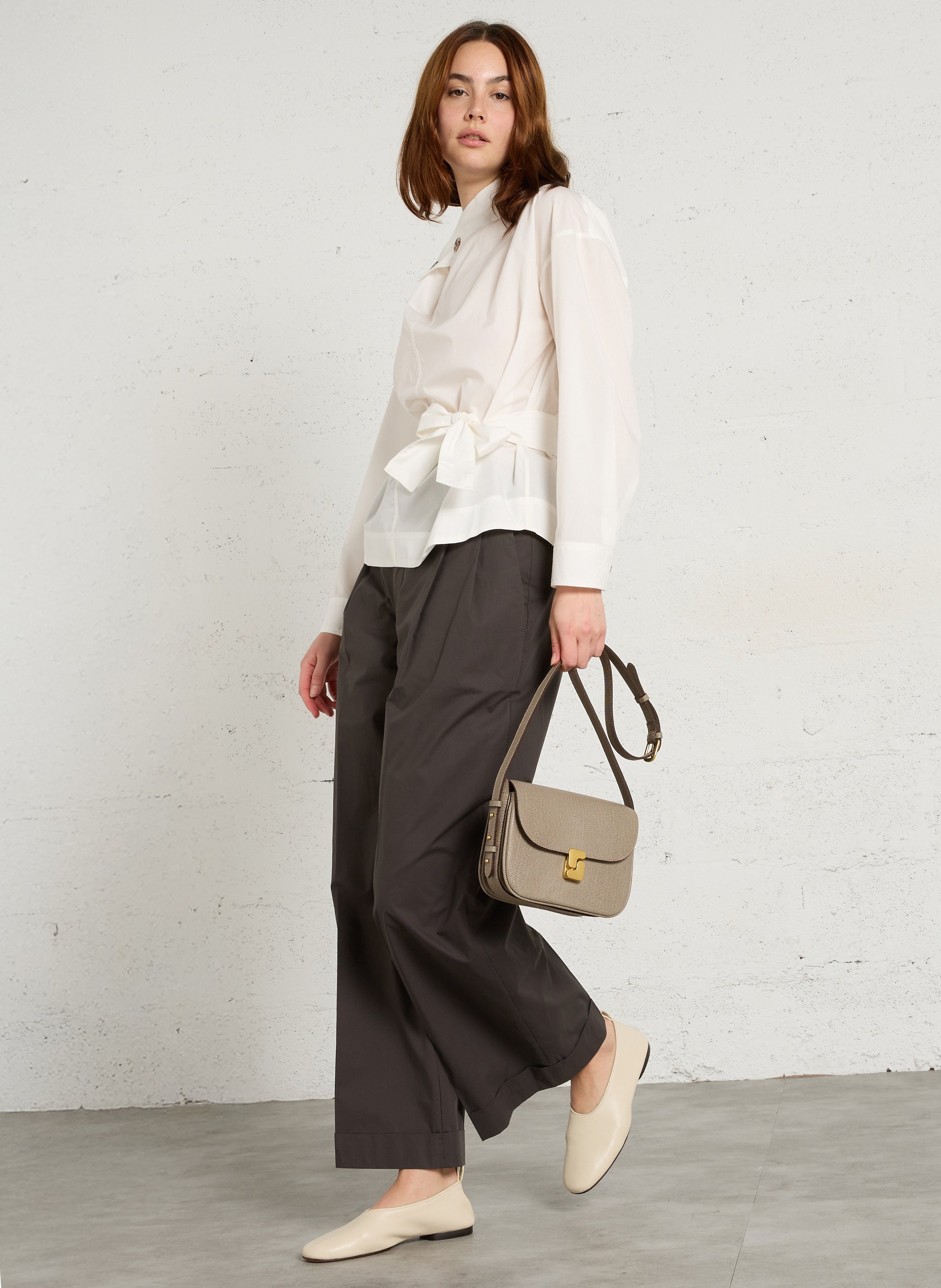 Brieftasche aus Leder SOEUR Grau