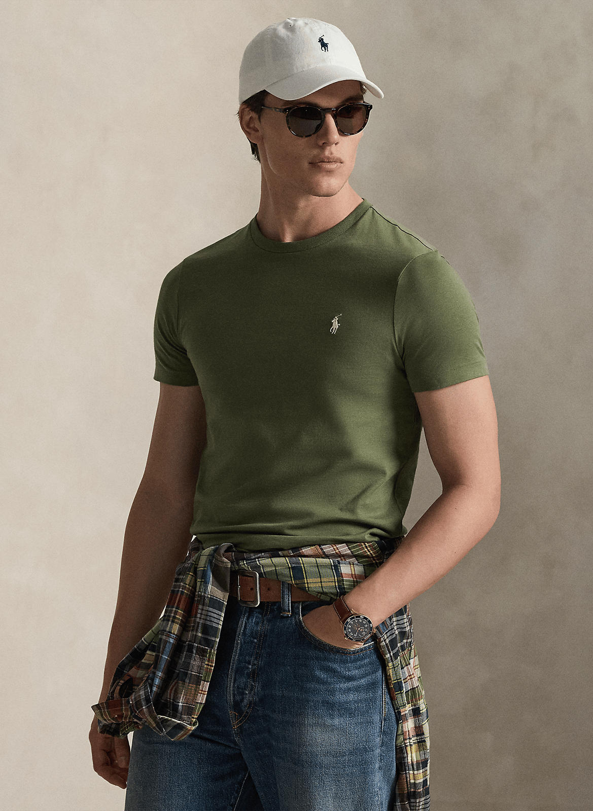 Slim-fit cotton T-shirt POLO RALPH LAUREN Green