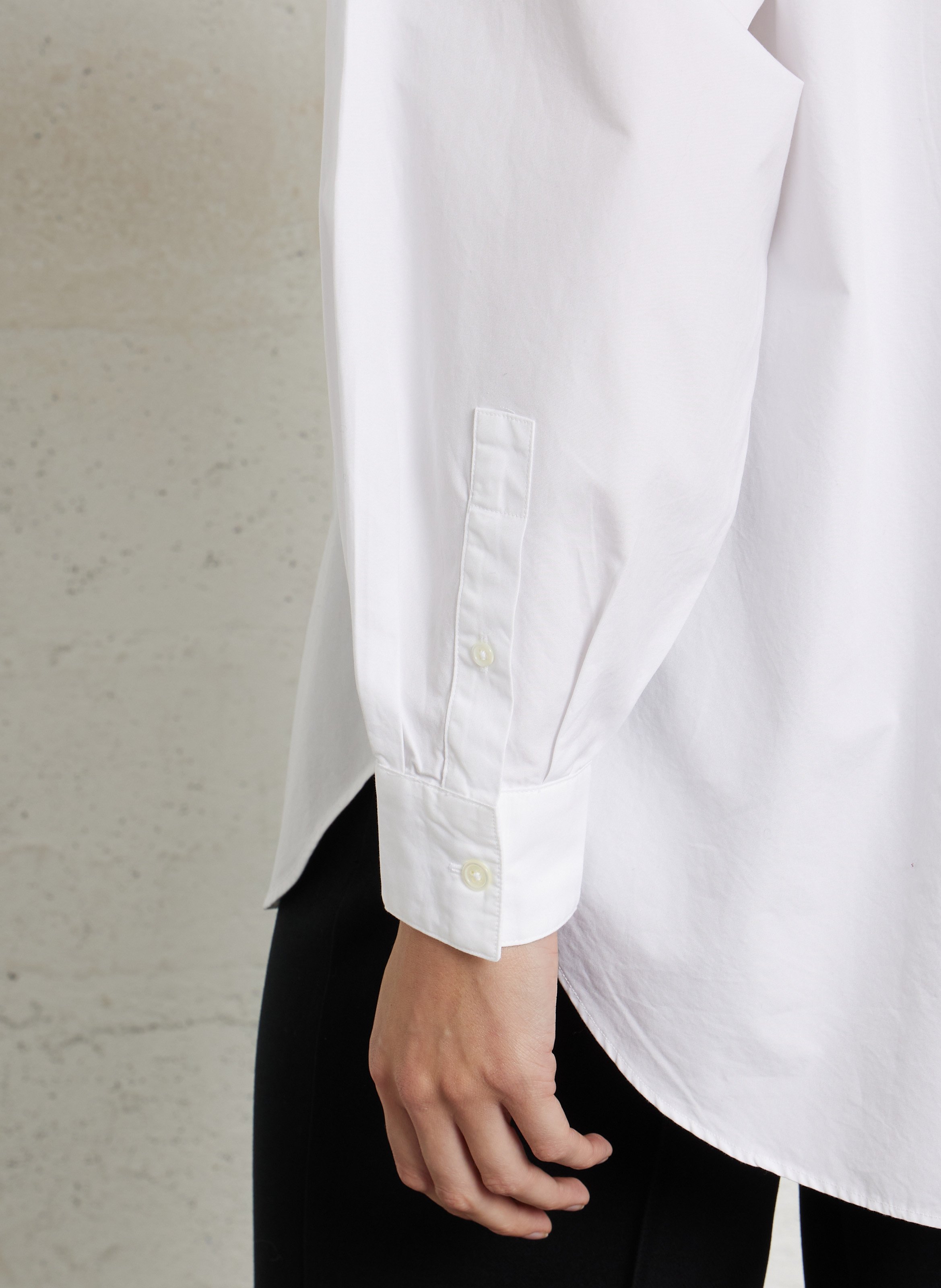 Katoenen oversized blouse BELLEROSE Wit