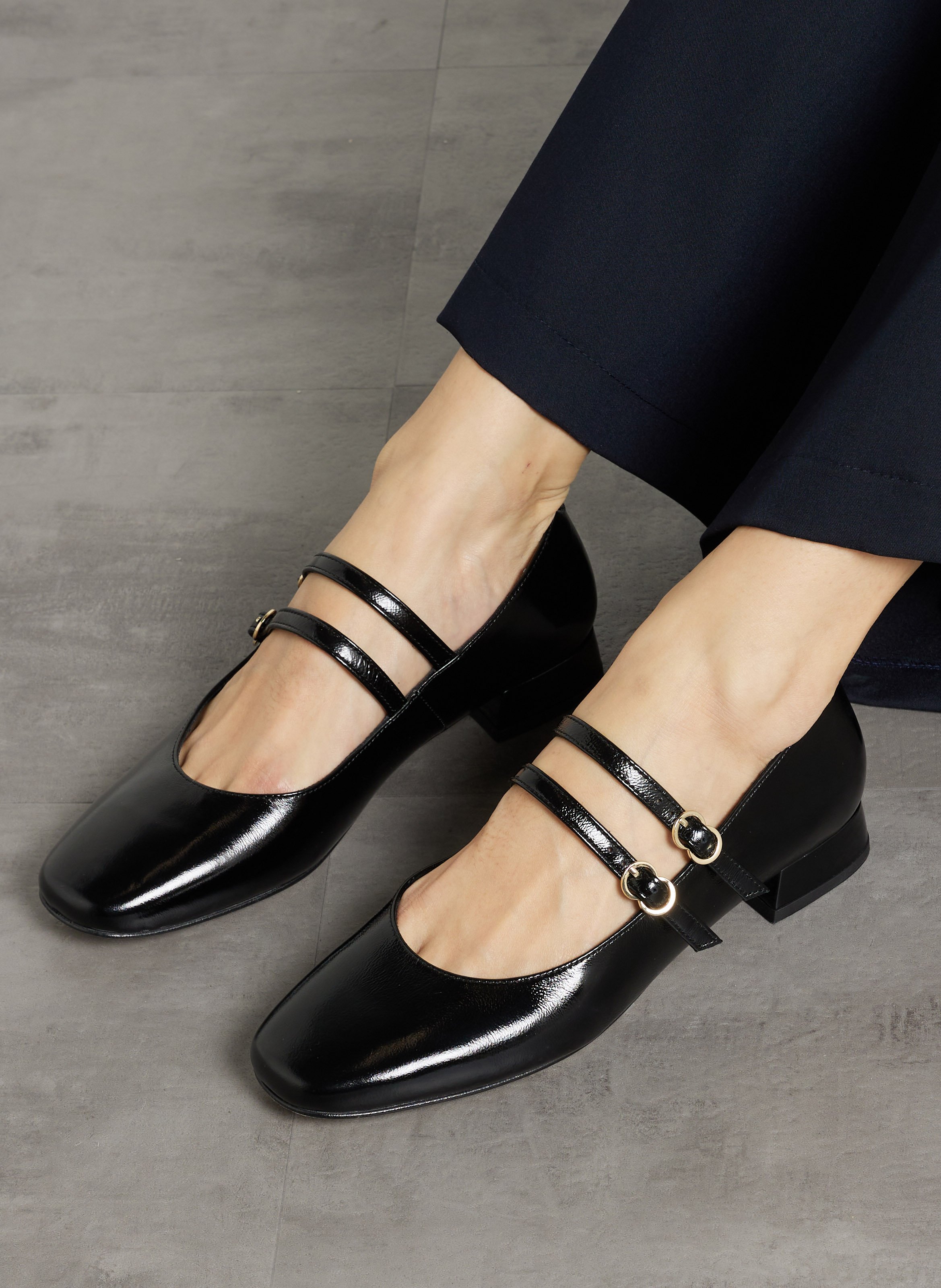 Ballerines en cuir BOCAGE Noir