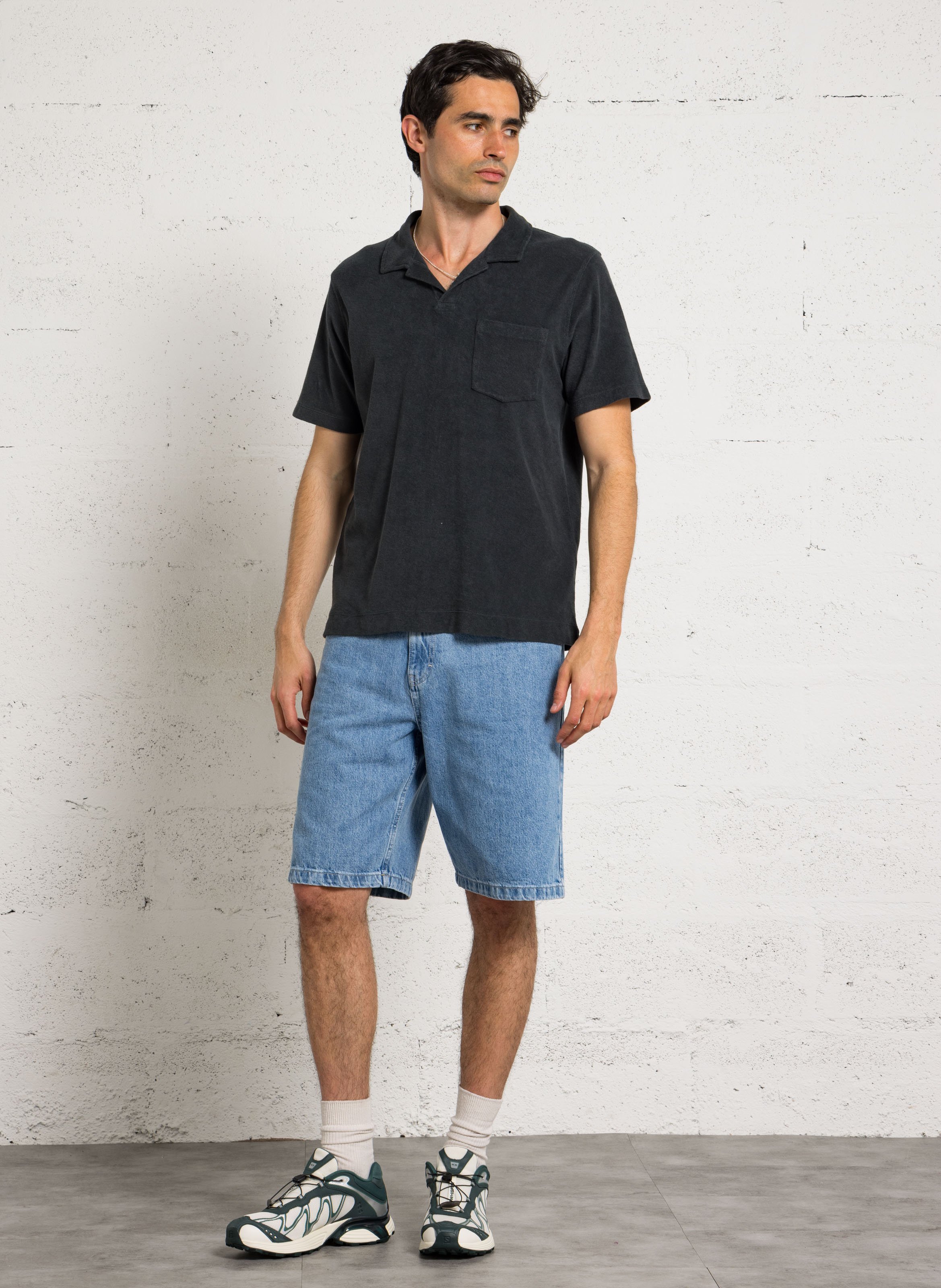 Polo droit en coton HARTFORD Gris