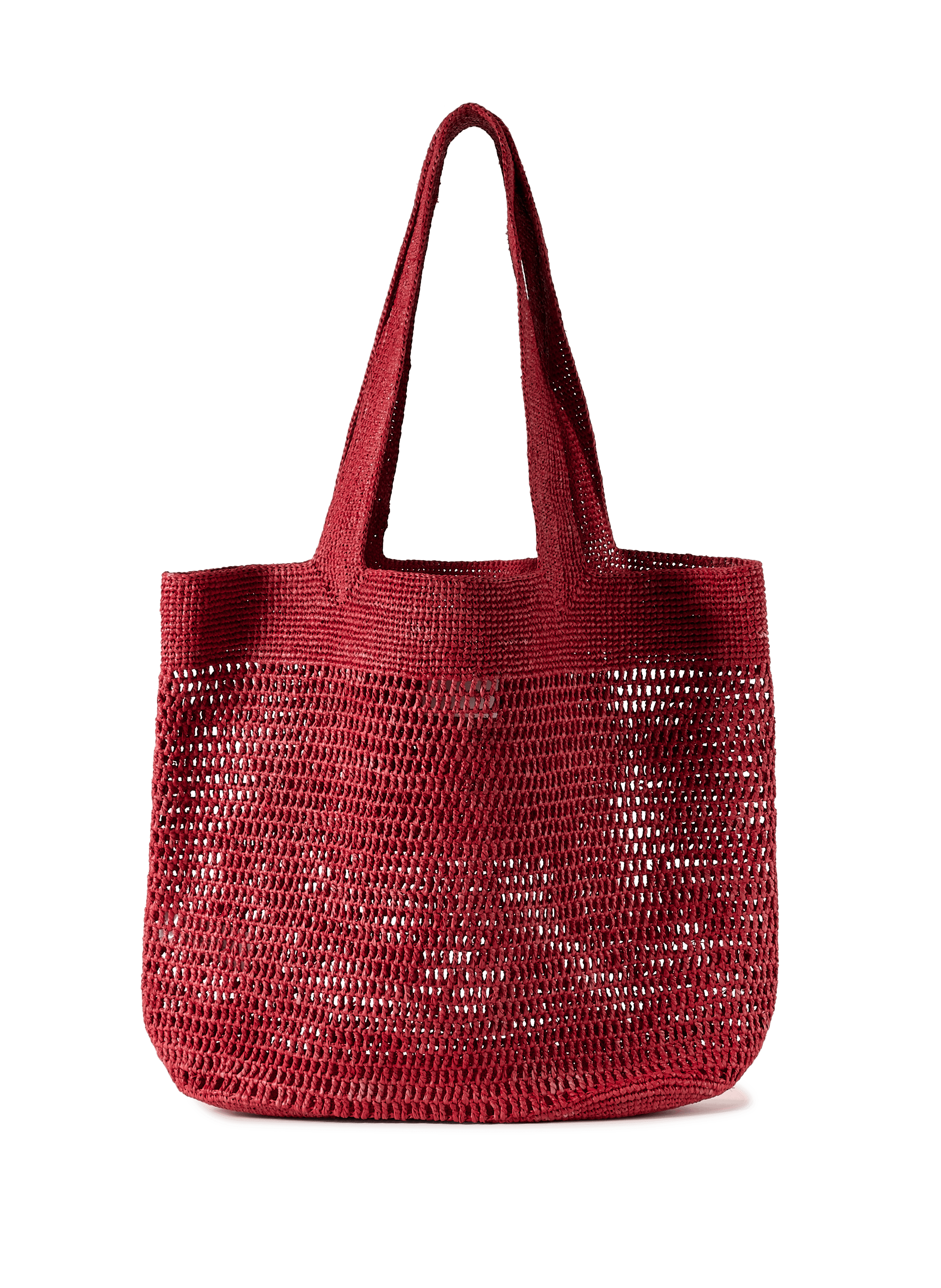 Handtasche aus Stroh SAISON 1865 Rot