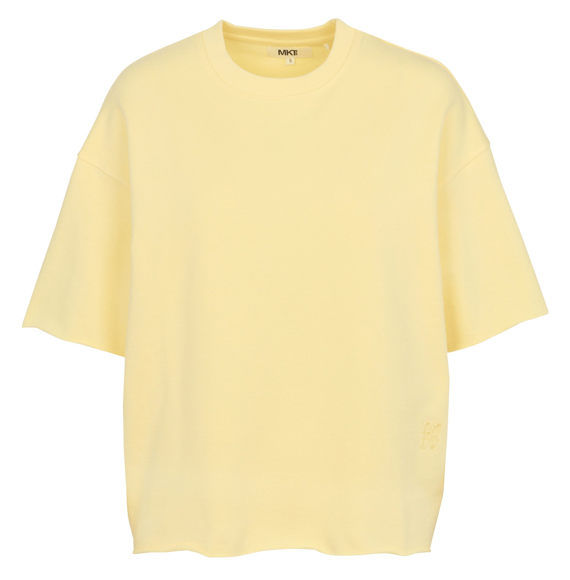 Solid round neck short-sleeve sweatshirt MKT Orange