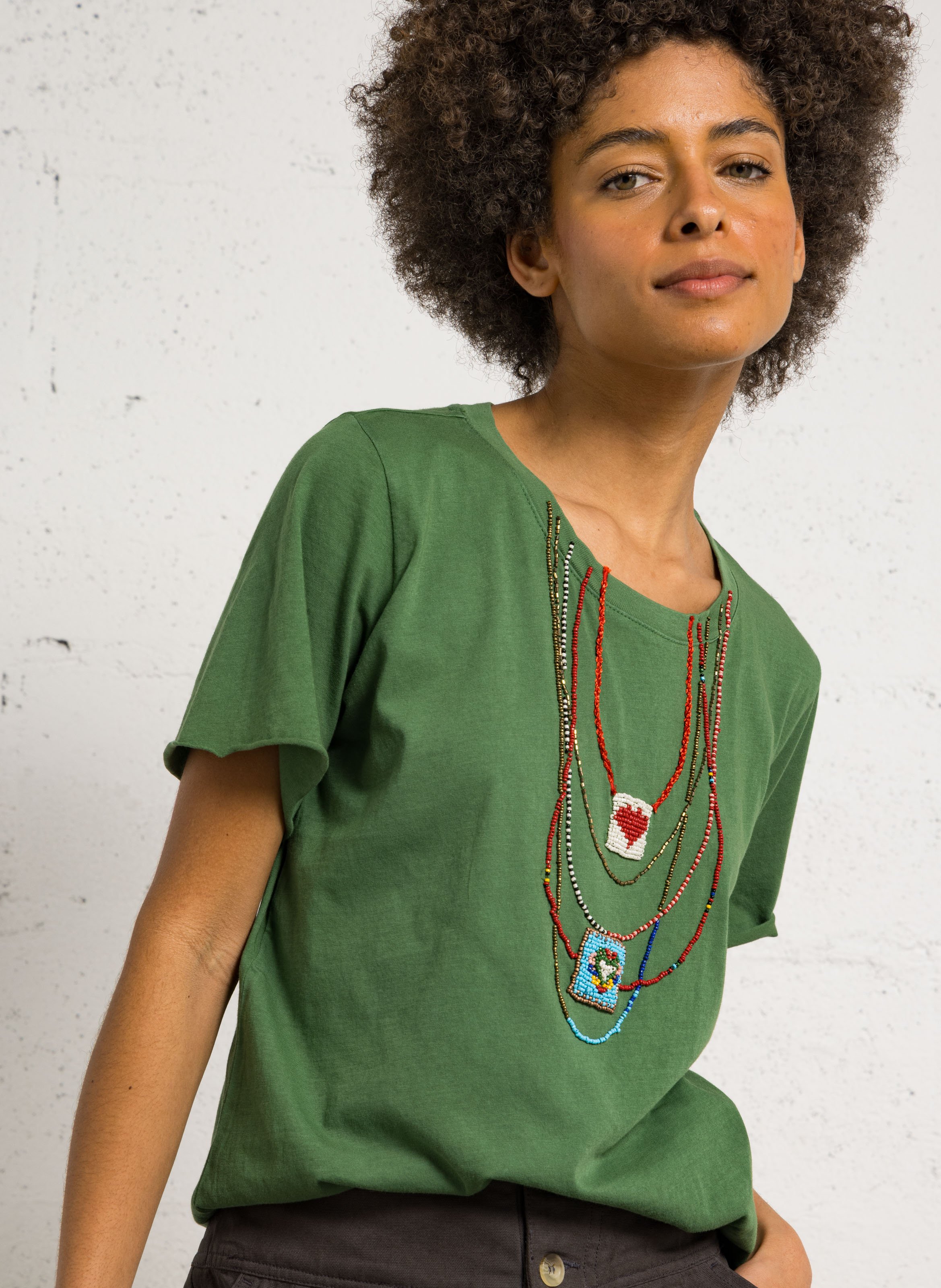 Round-neck organic cotton T-shirt LEON & HARPER