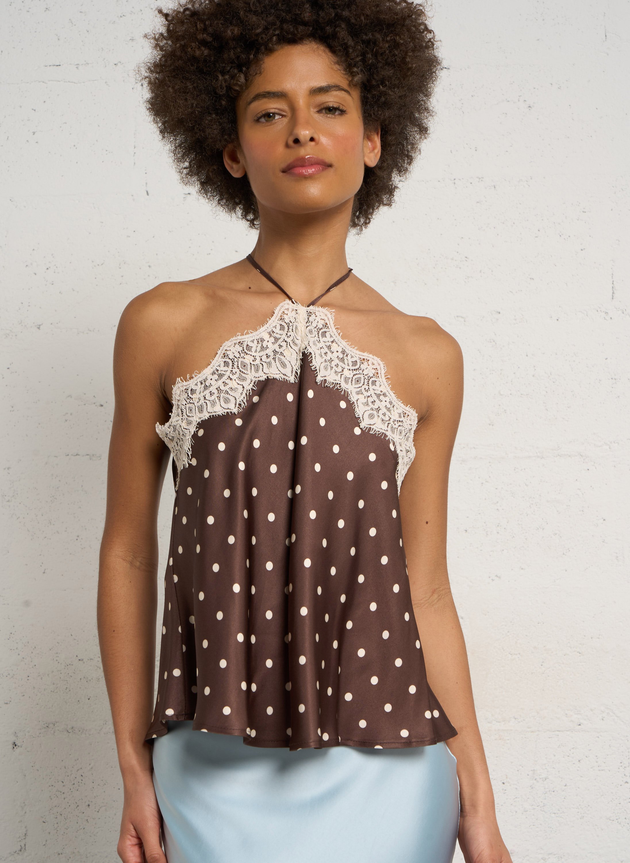 Hemdje met print IMPERIAL Bruin