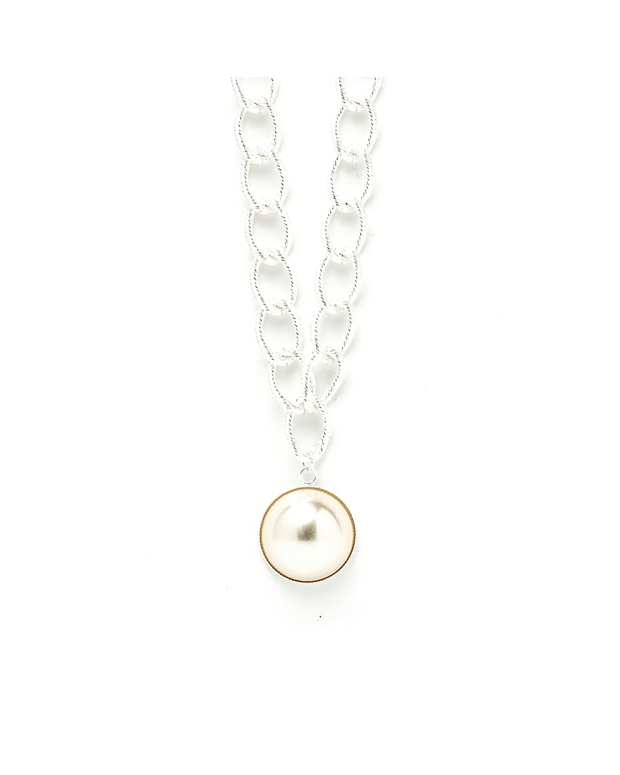 Long gold-plated pearl necklace MONSIEUR SIMONE Silver