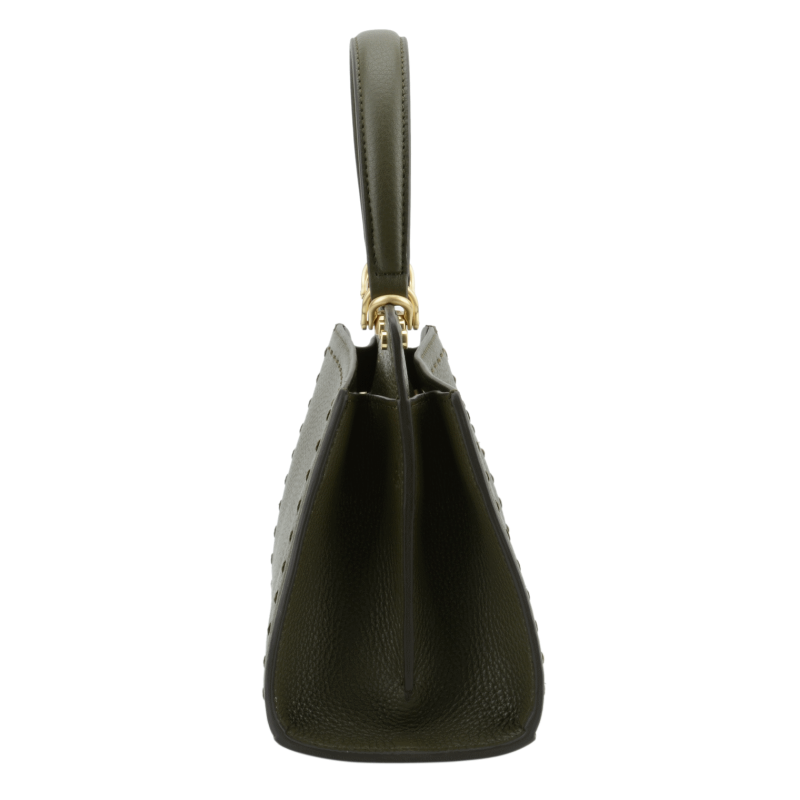 Handbag in calfskin Khaki