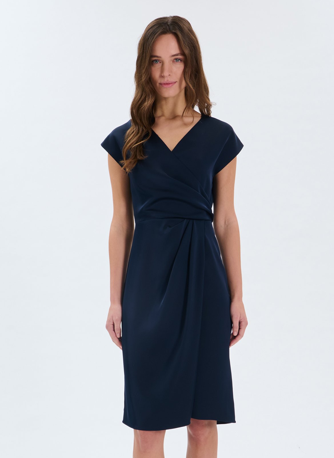 Korte jurk met V-hals ZAPA Blue