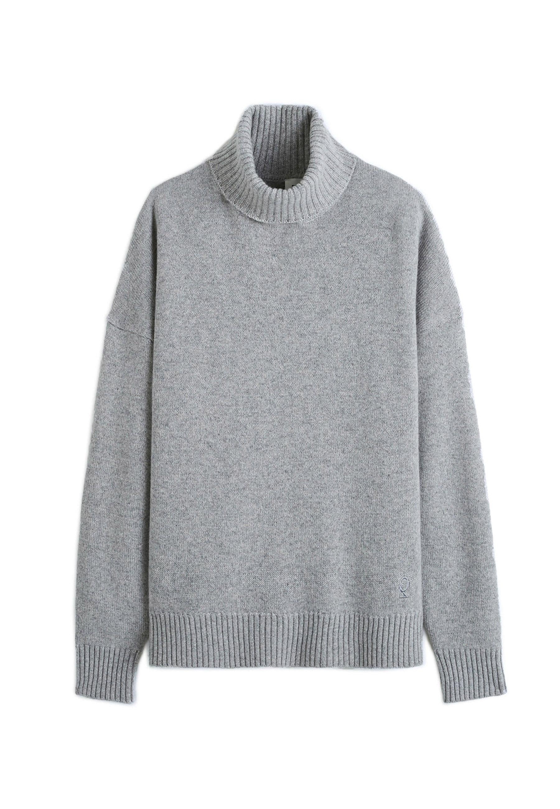 Pull col roulé en cachemire RODIER Gris