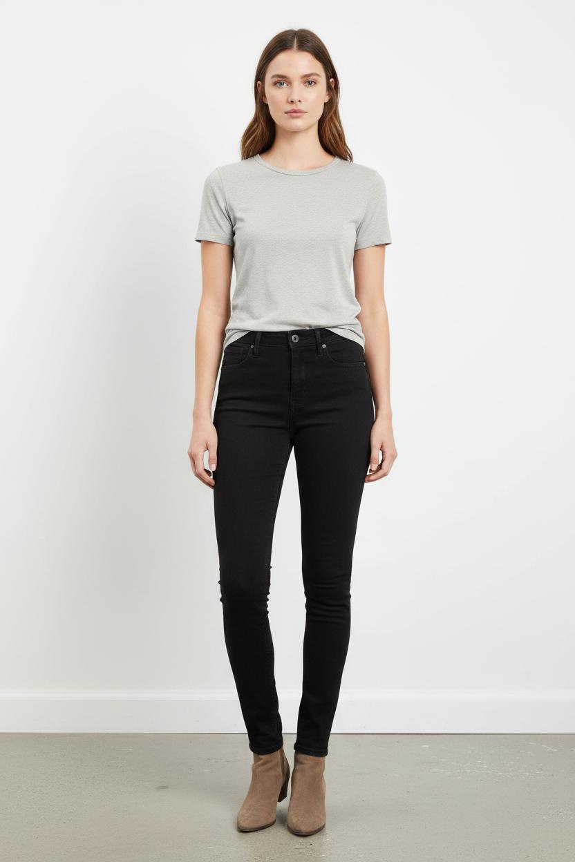 Cropped slim jeans with studs LEVI'S - Seconde main Black