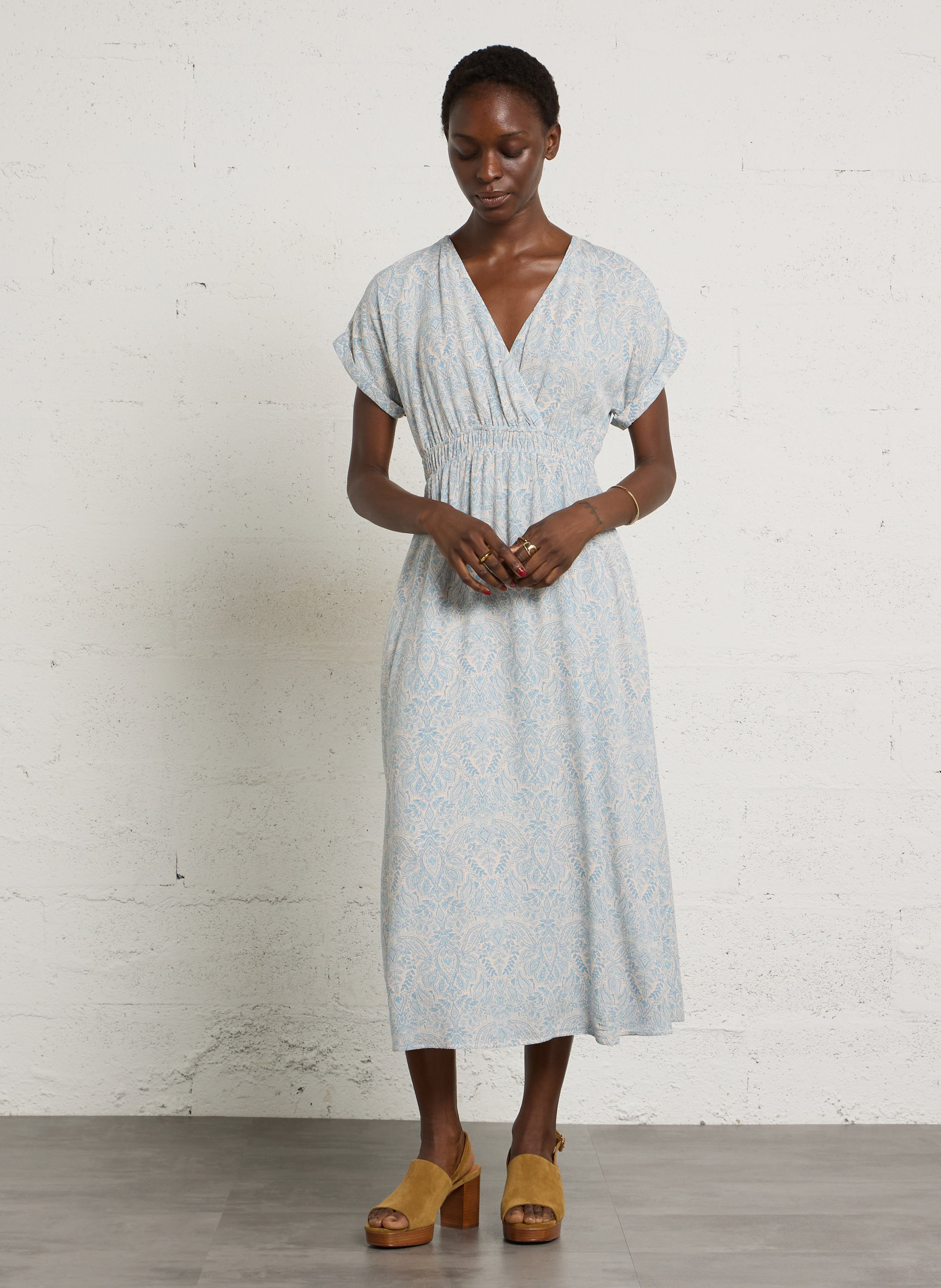Robe courte imprimée MAISON 123 Bleu