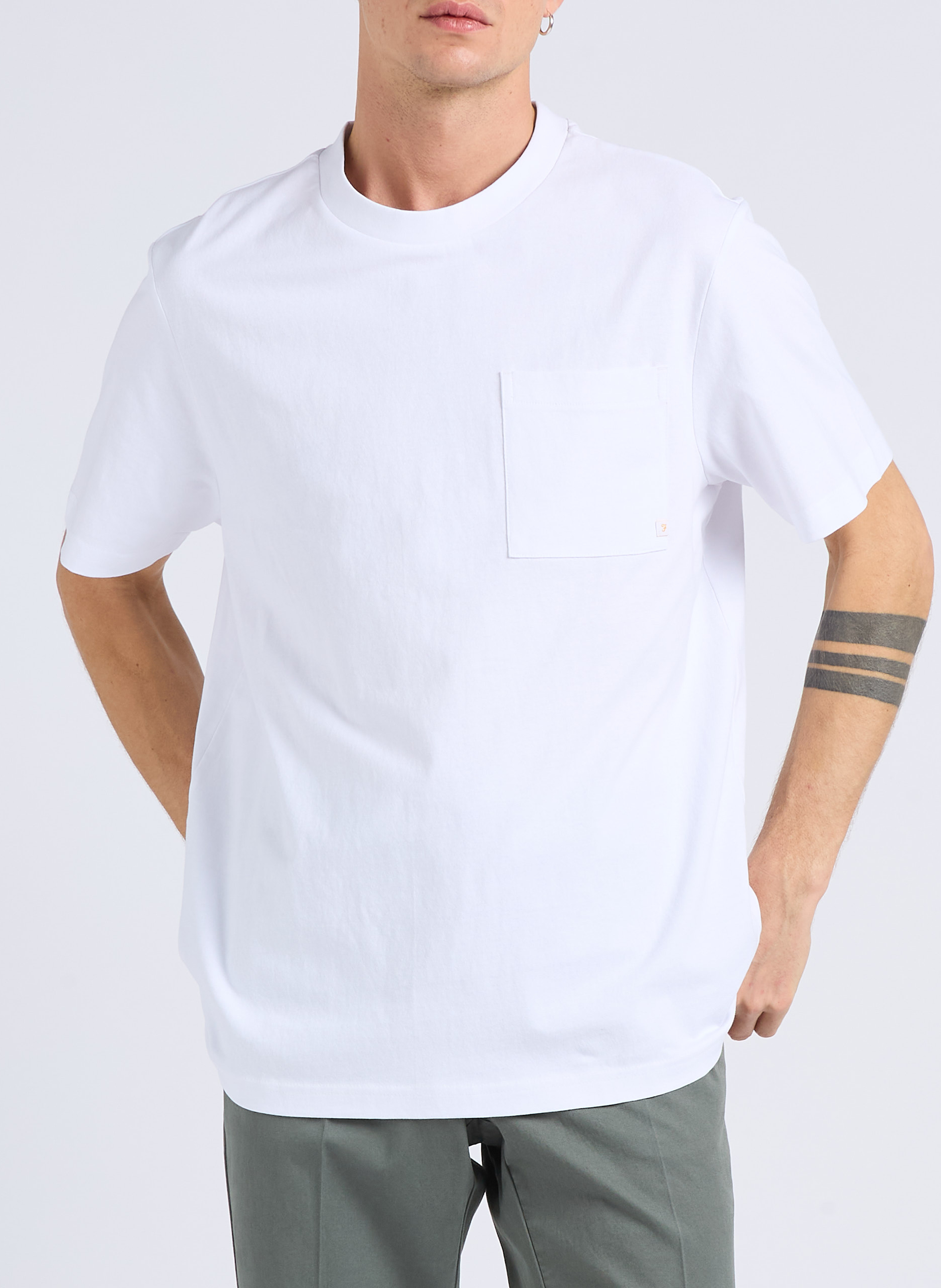 Tee-shirt col rond en coton bio  FARAH