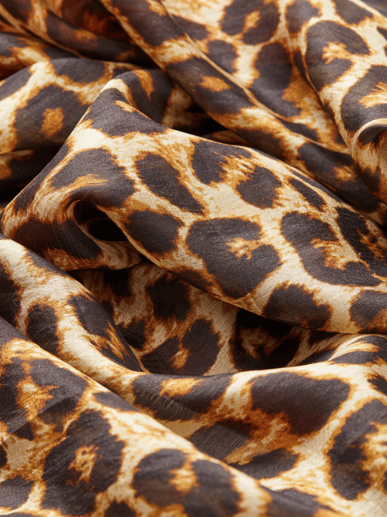 Foulard carré imprimé animal en soie BECKSONDERGAARD Multicolore