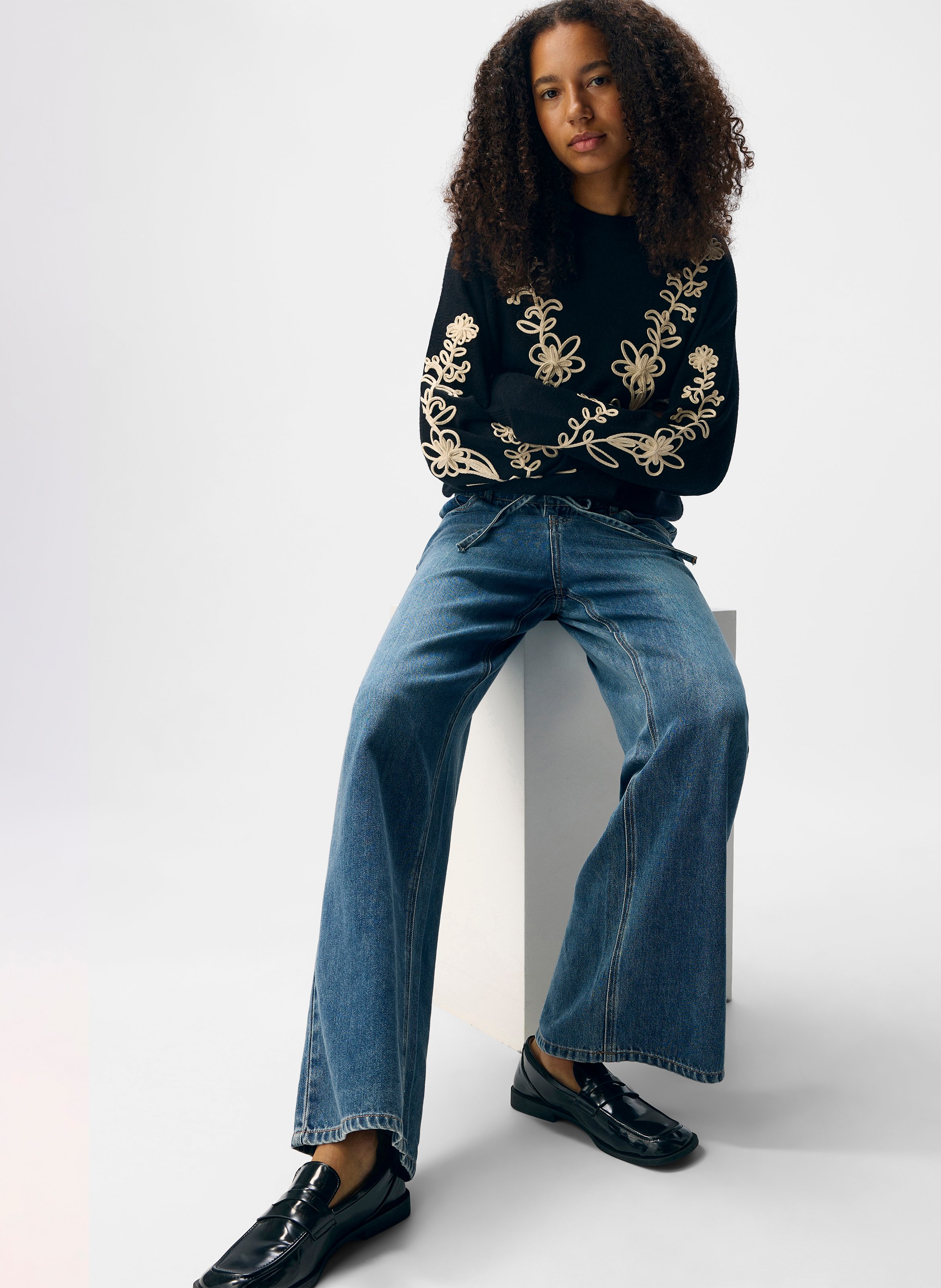 Wide-leg jeans OBJECT Blue