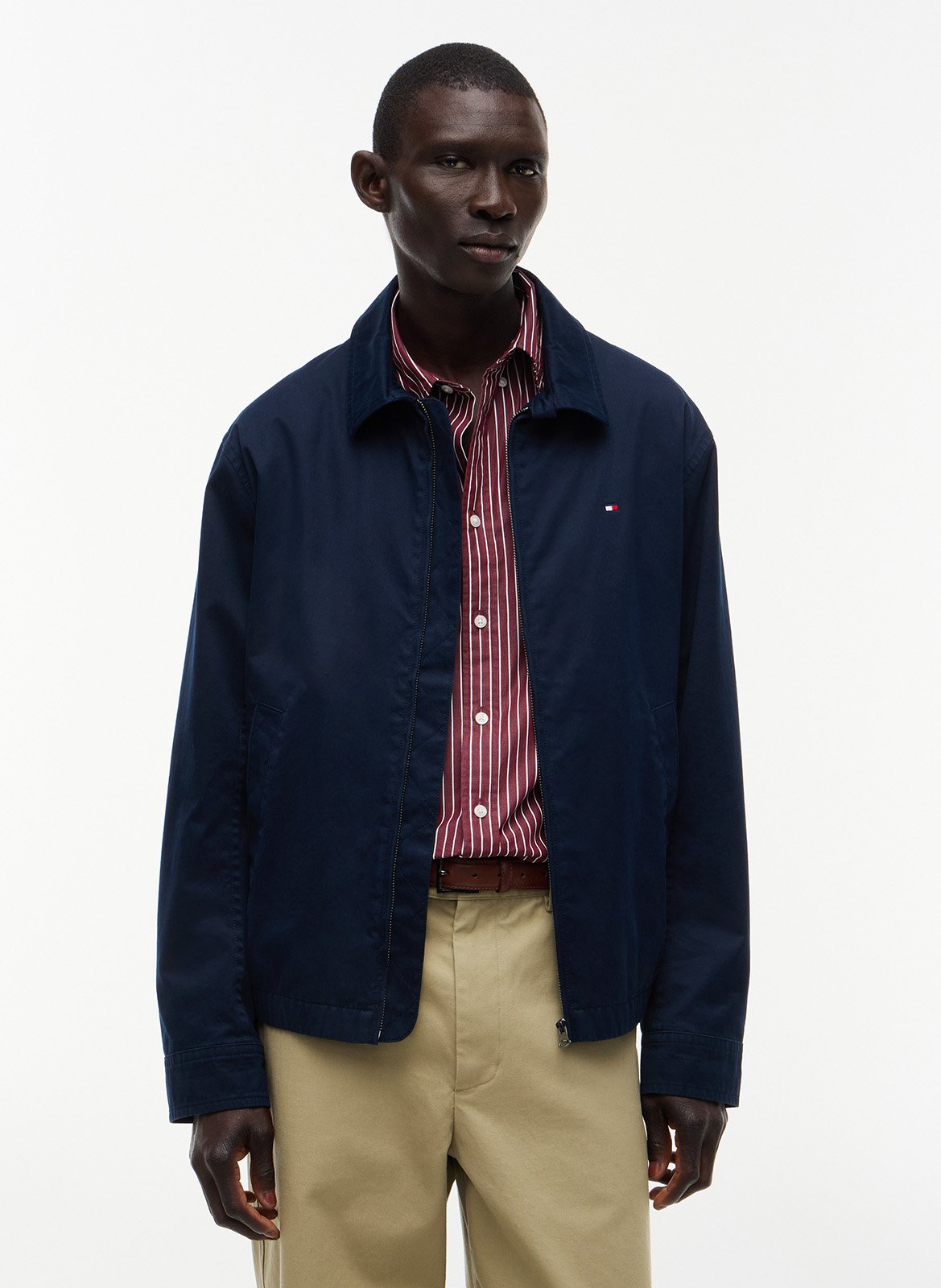 Veste droite col classique unie TOMMY HILFIGER Bleu