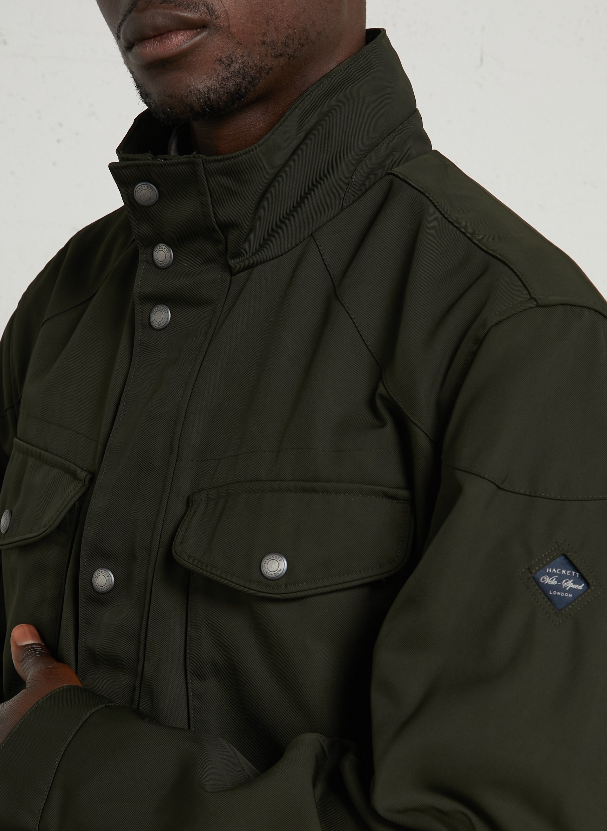Gerader Stehkragen-Blouson HACKETT Grun