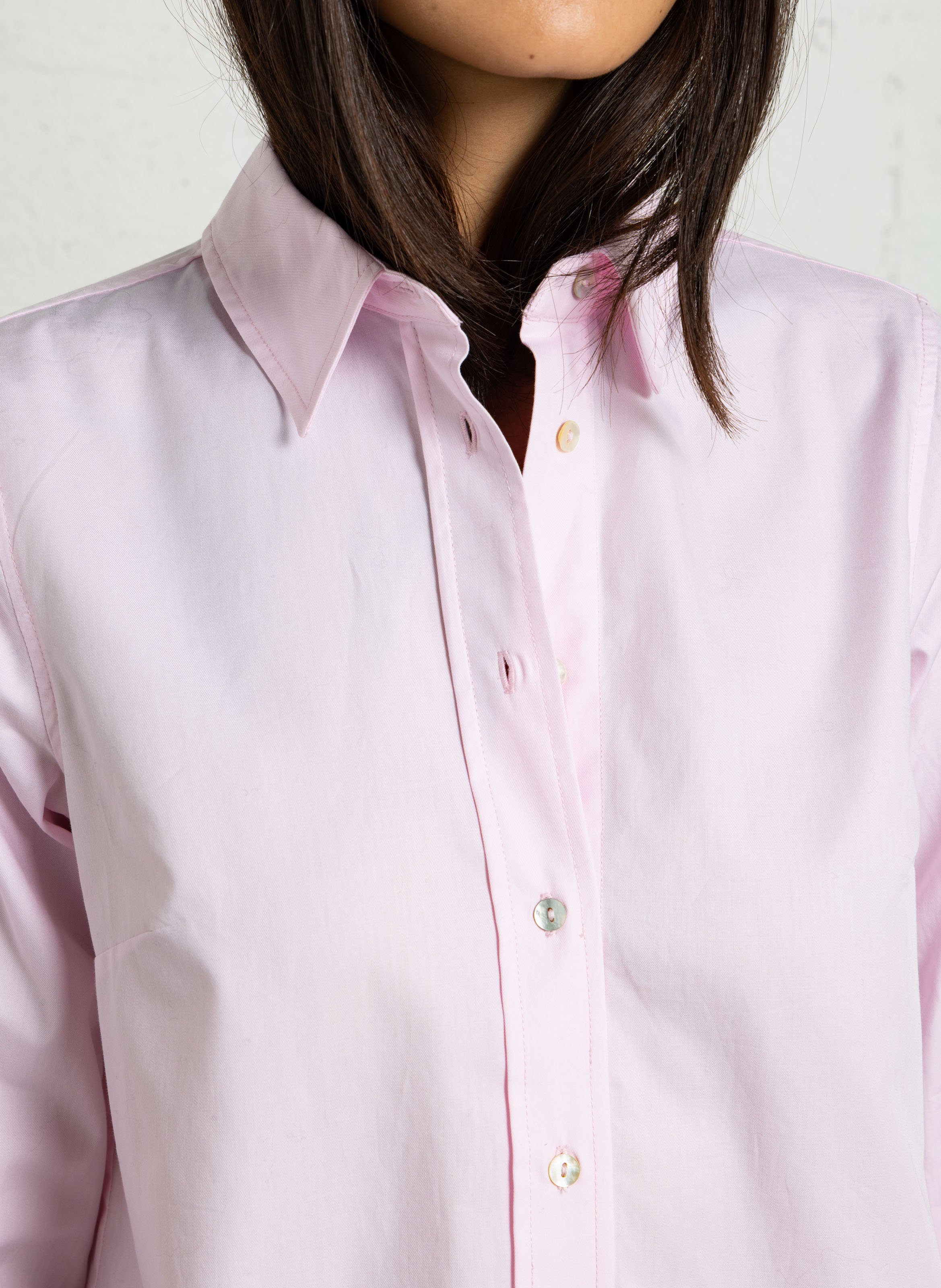 Katoenen blouse met klassieke kraag MAISON 123 Roze