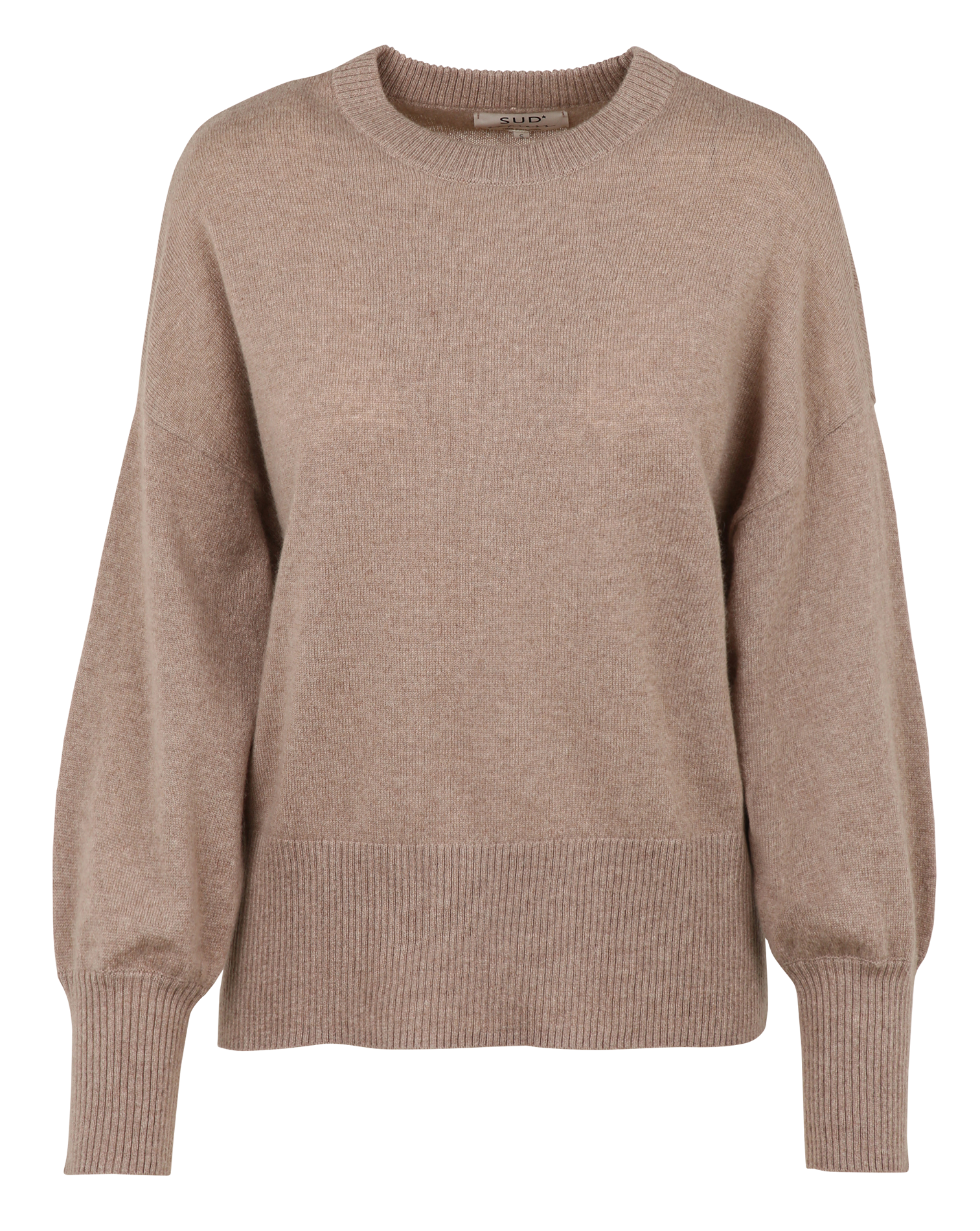 Pull ample col rond en cachemire SUD EXPRESS Beige