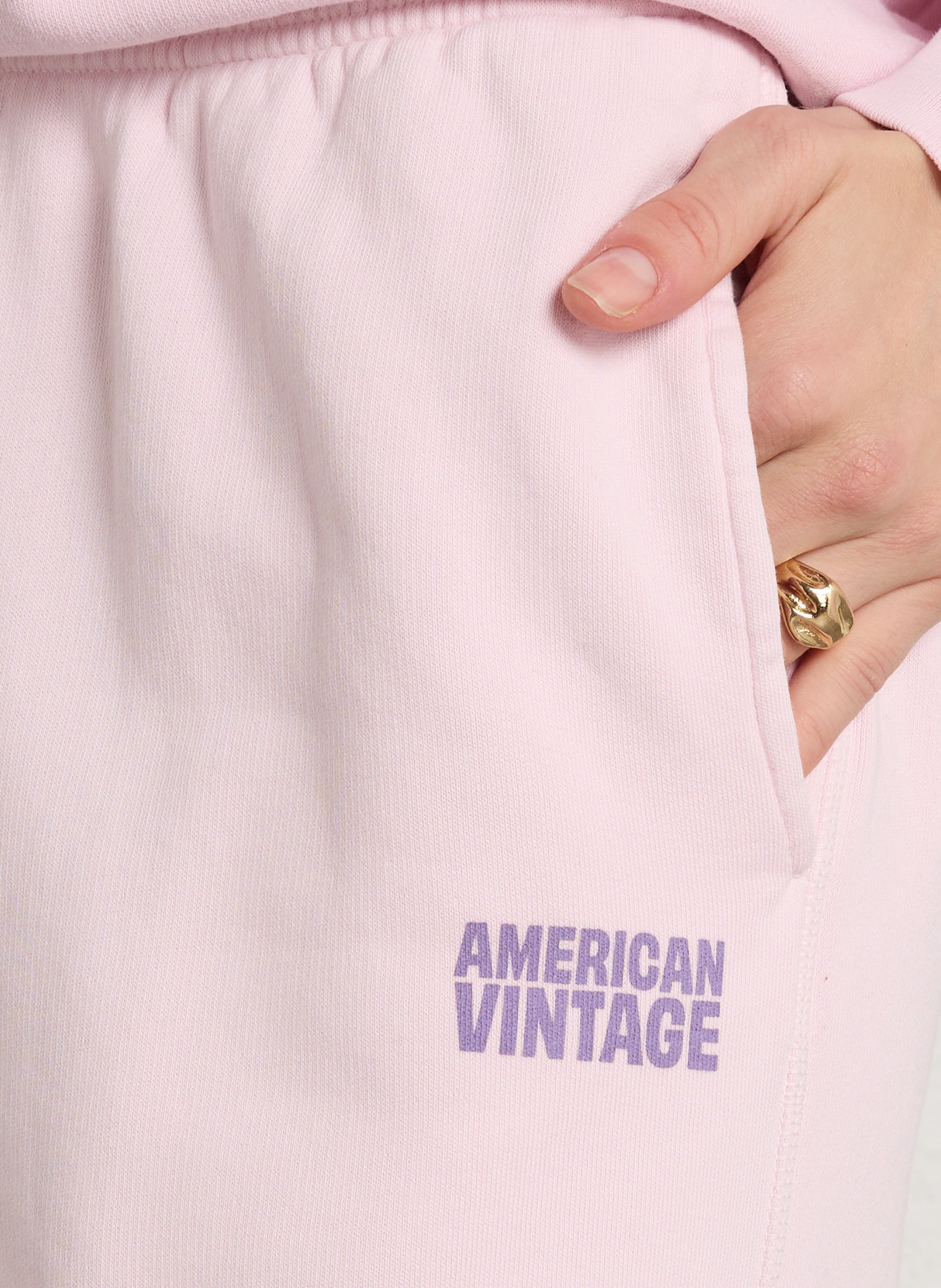 Gerade geschnittene Jogginghose aus Baumwolle AMERICAN VINTAGE Rosa