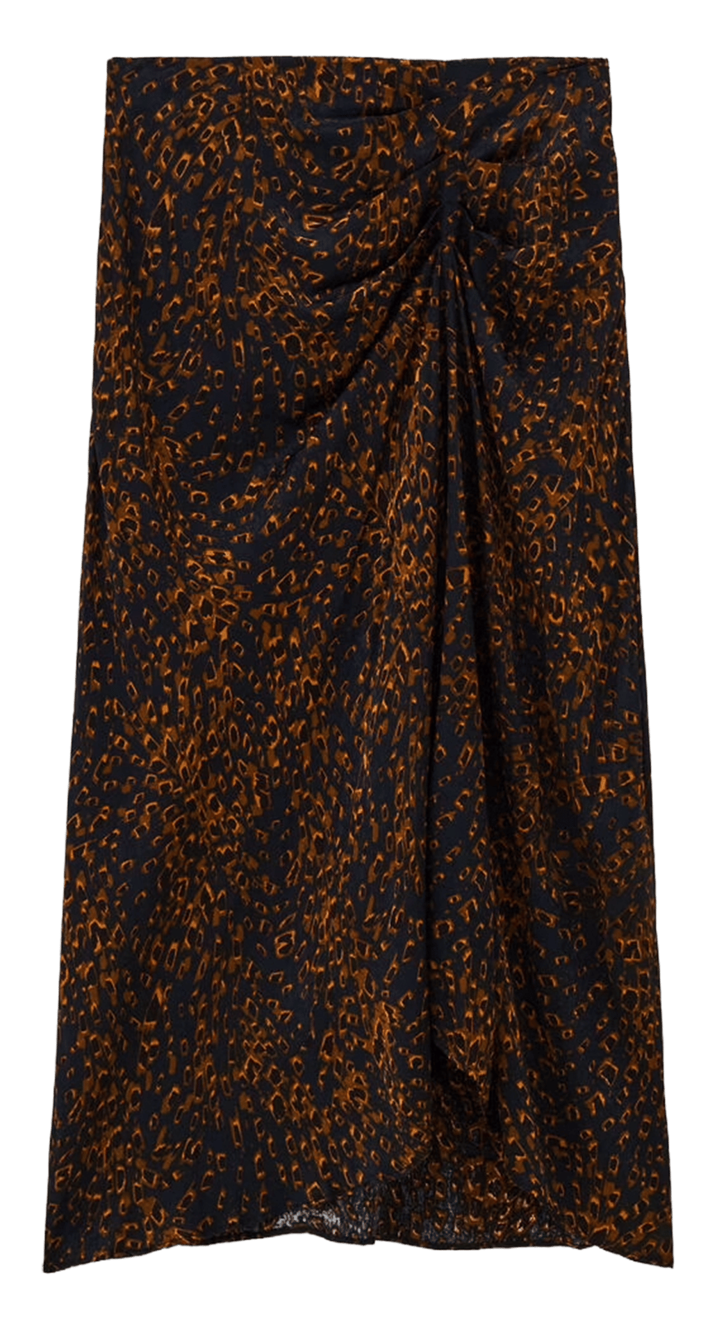Midi asymmetrischer Rock mit Mustern BA&SH Blau