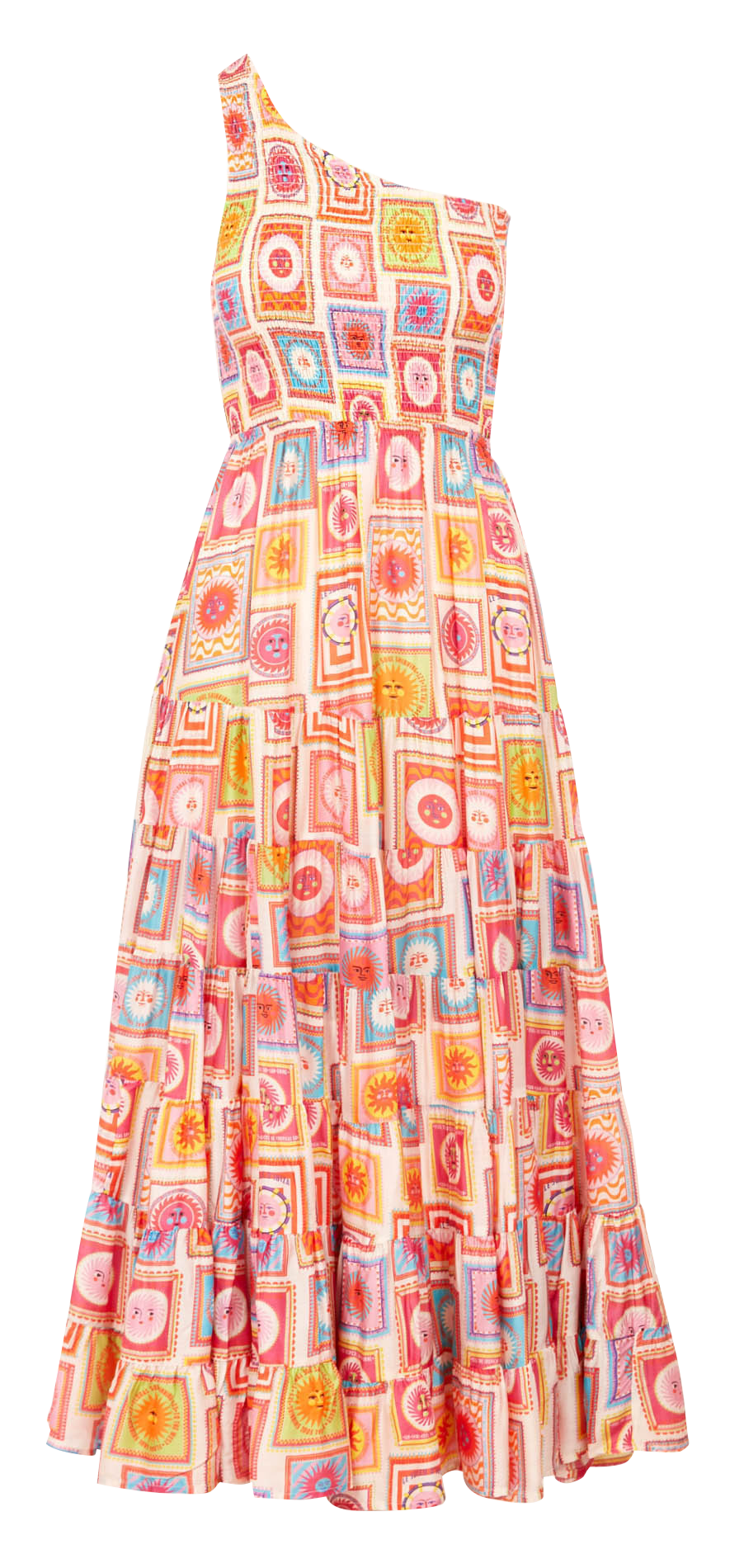 Robe longue imprimée asymétrique  SUNDRESS Multicolore