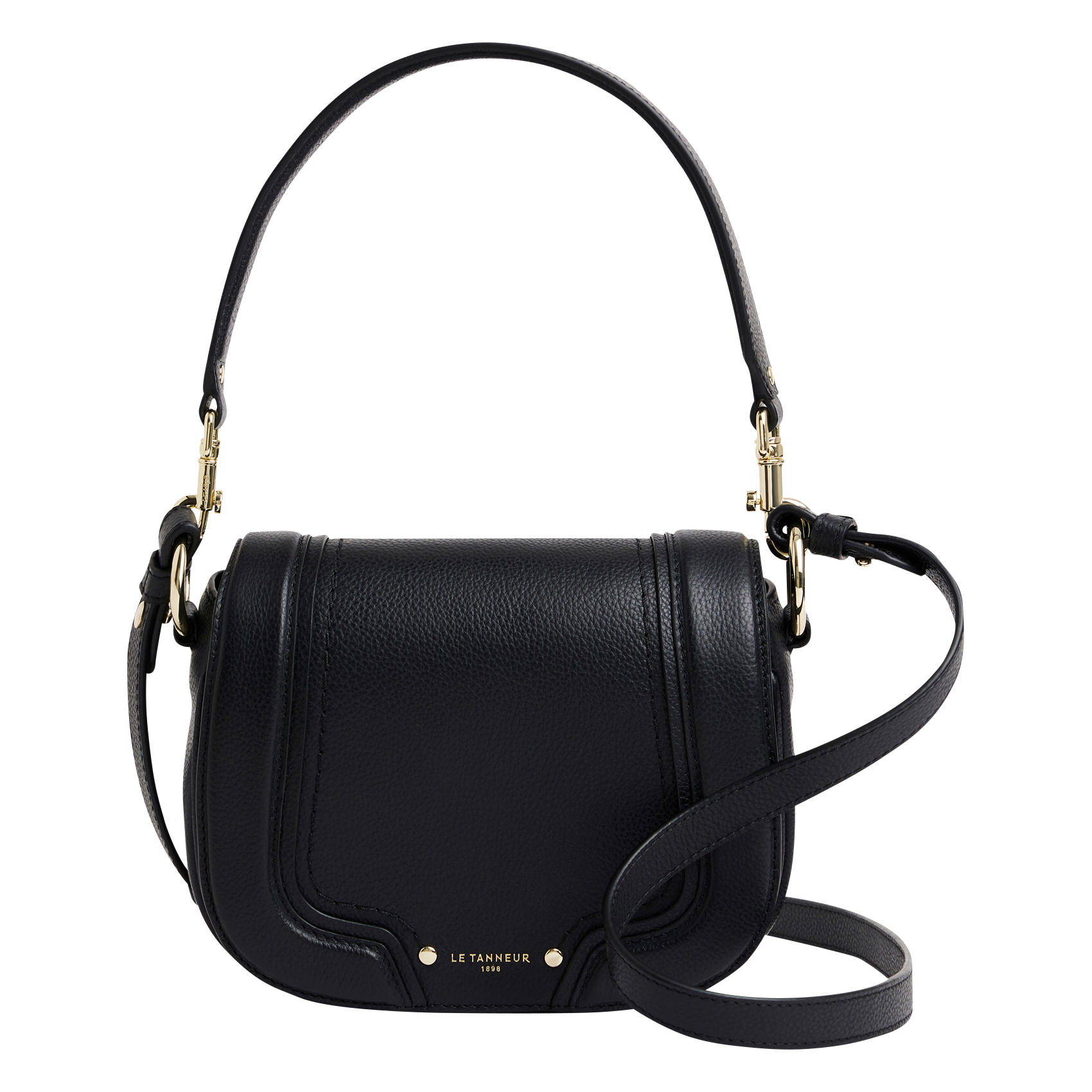 Sac bandoulière en cuir LE TANNEUR Noir