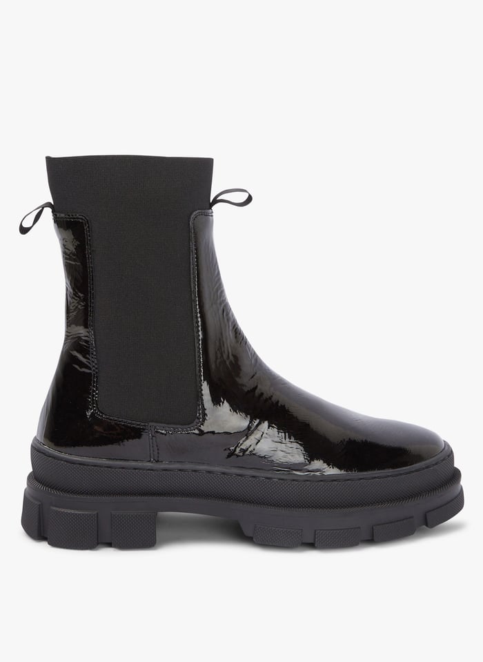 Black Leather Chelsea boots