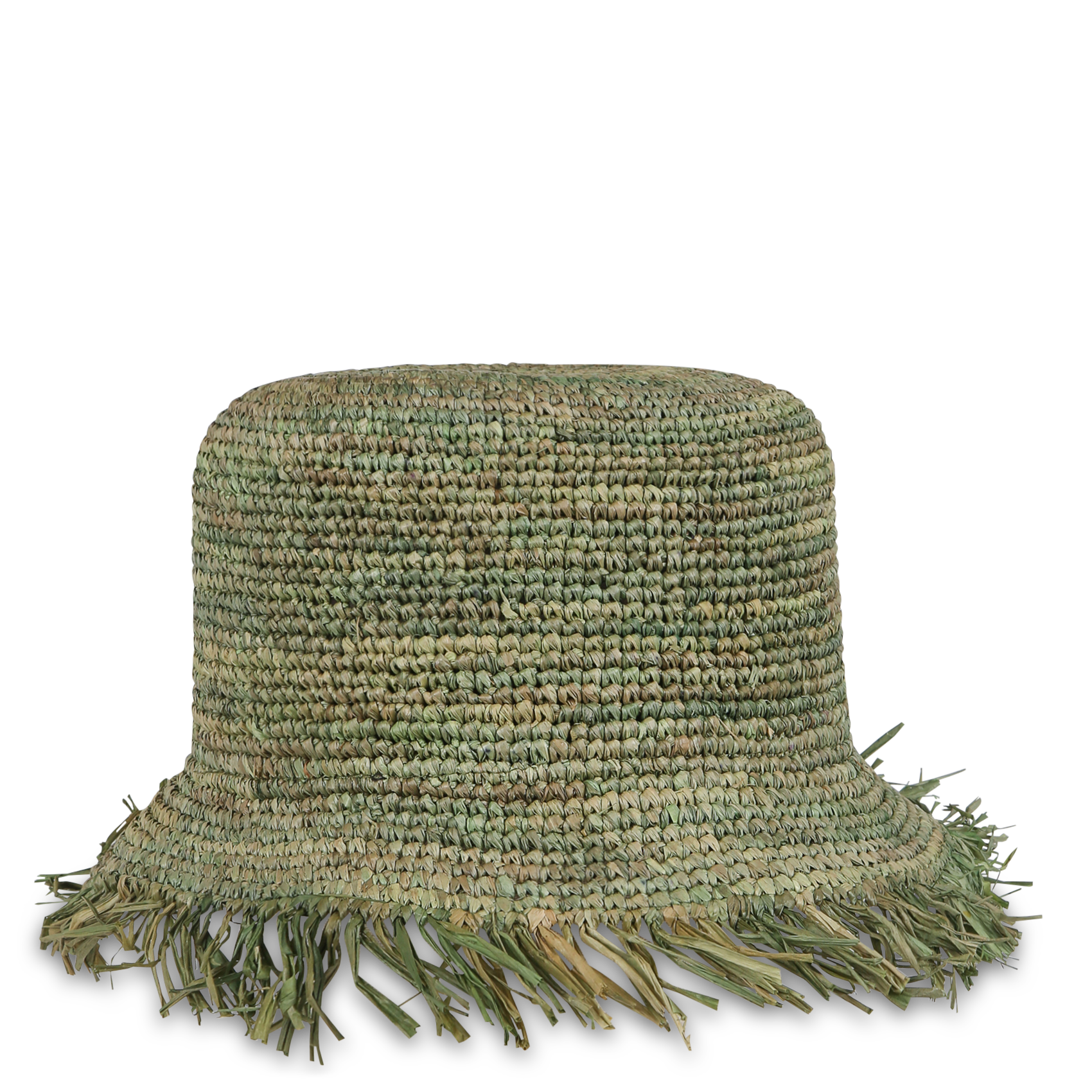 Chapeau réglable tissé en raphia CAMALYA Vert