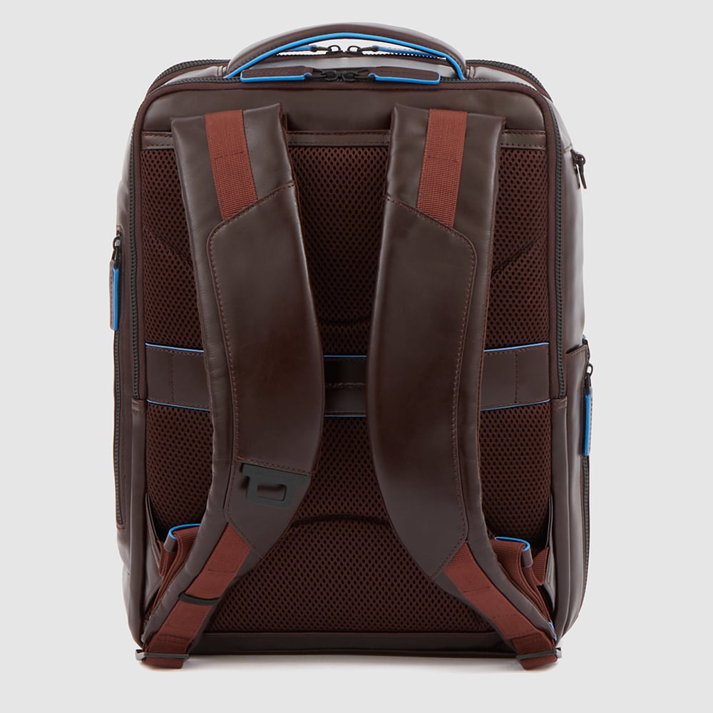 Leather backpack PIQUADRO Brown