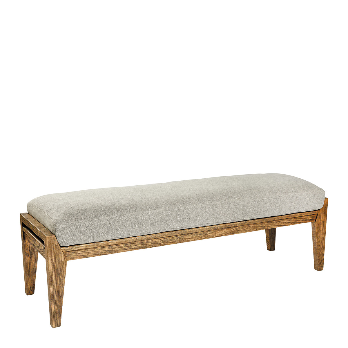 Beige Linen Blend Bench and Mattress BLANC D'IVOIRE Beige