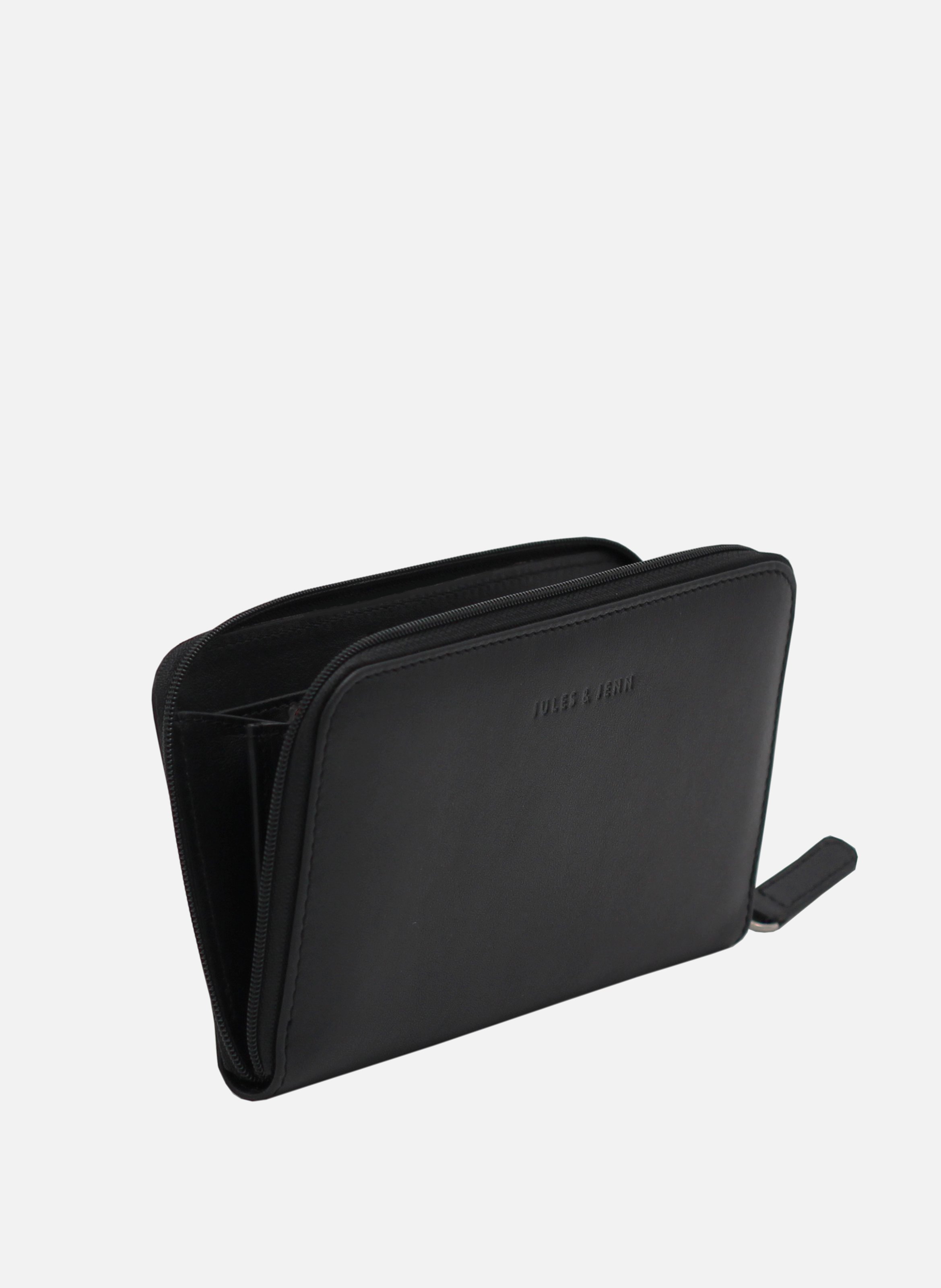 Leather multi-compartment wallet JULES & JENN Black